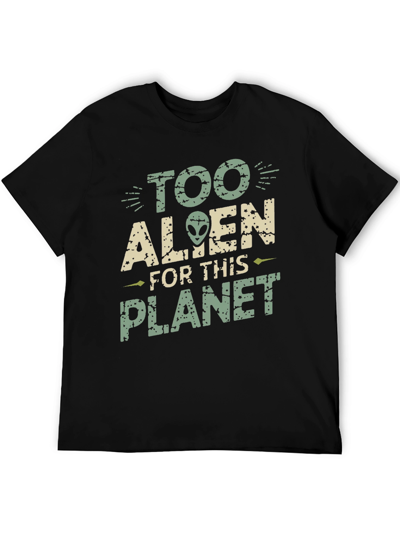 Black Too Alien for This Planet Graphic Tee view 5