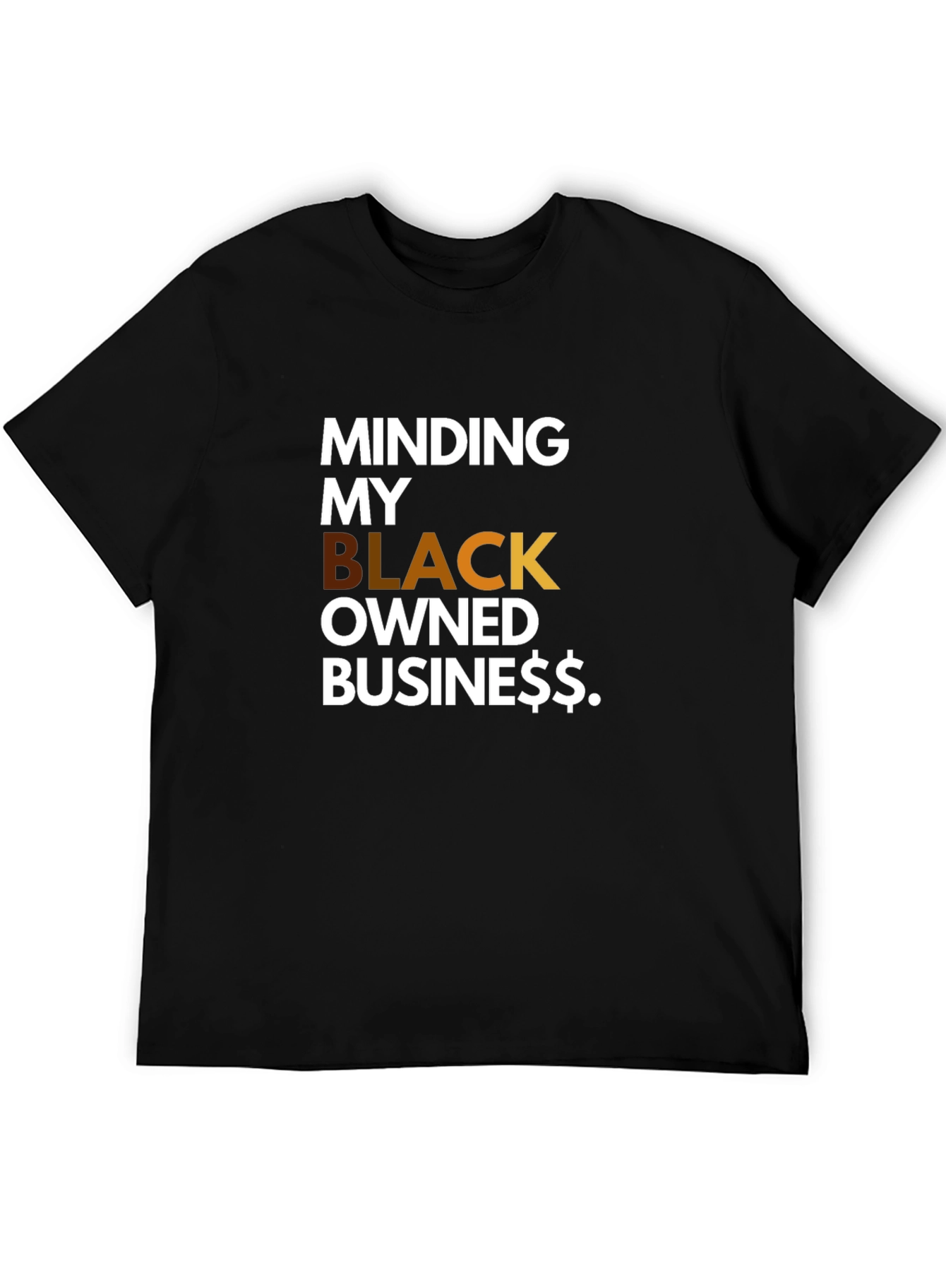 Black Minding My Black Owned Business T-Shirt view 5