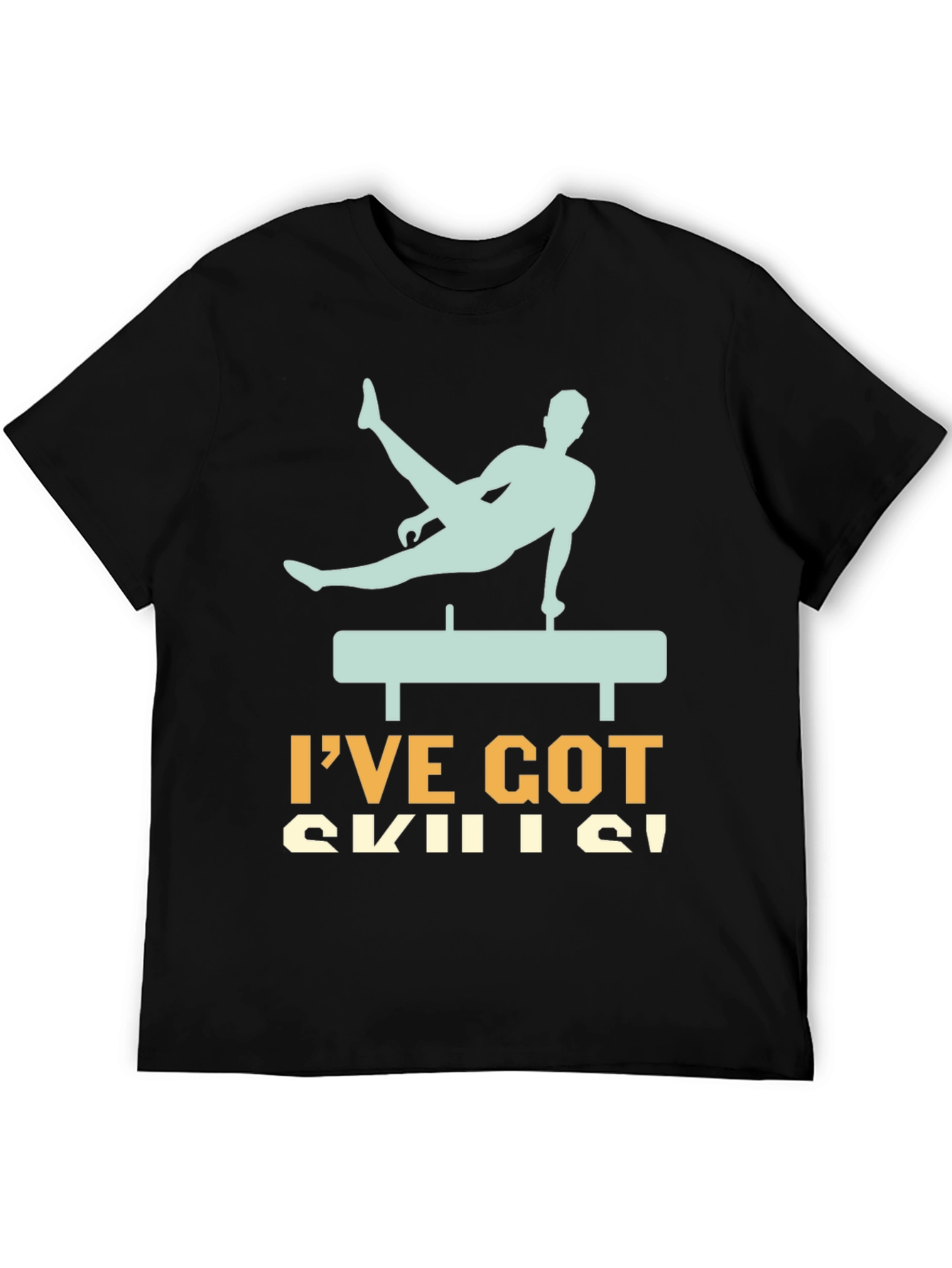 Black Gymnastics Skills T-Shirt view 5