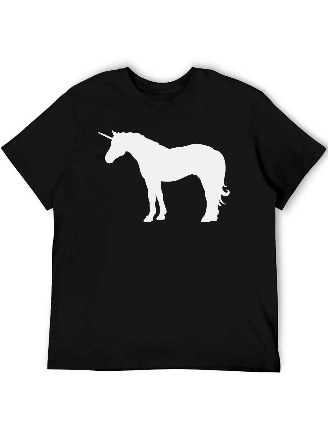 Unicorn Graphic Tee - Black Cotton Casual T-Shirt - 5