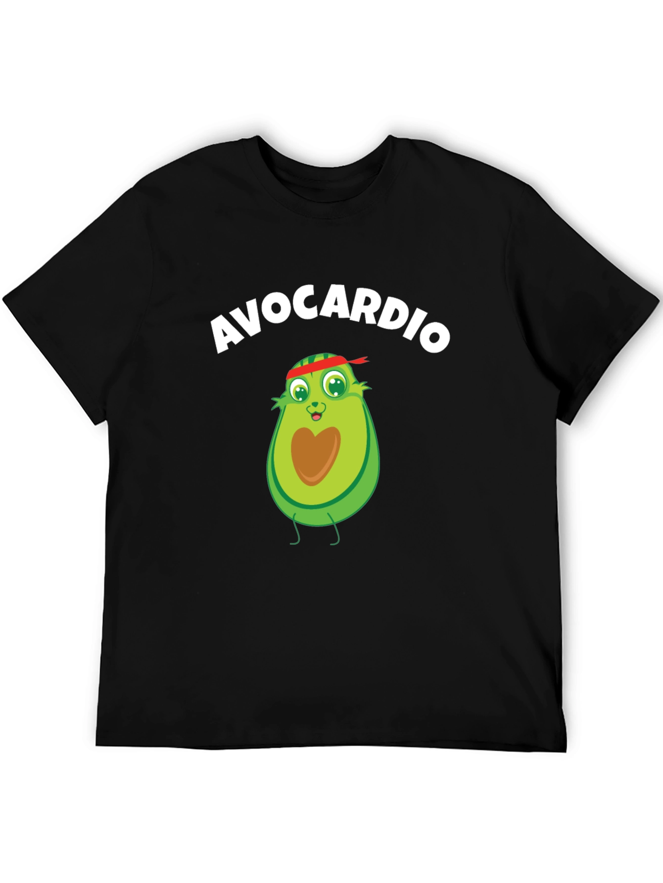 Black Avocardio Workout T-Shirt - Funny Avocado Gym Tee view 5