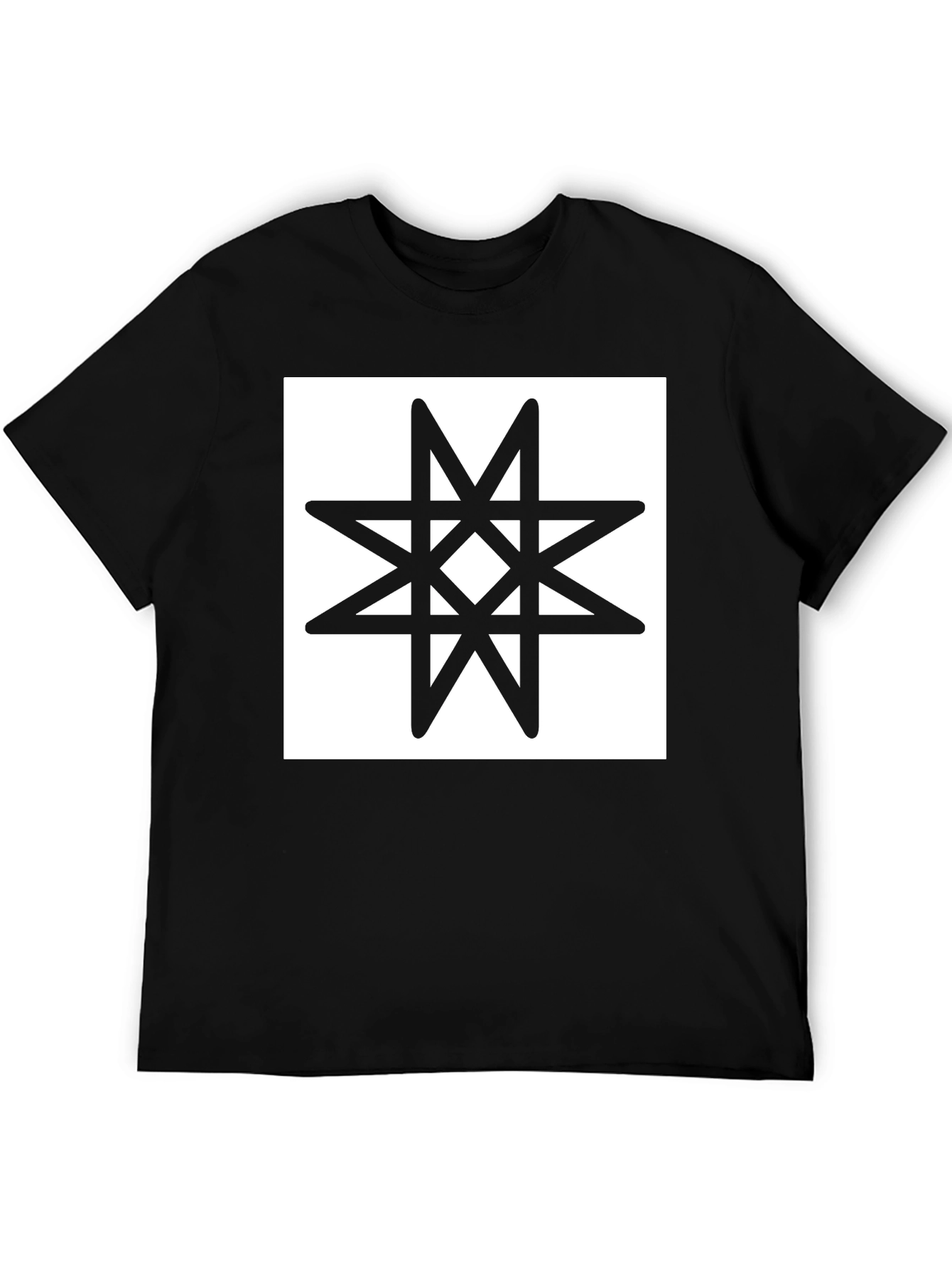 Black Black T-Shirt with Star of Lada Graphic Tee view 5