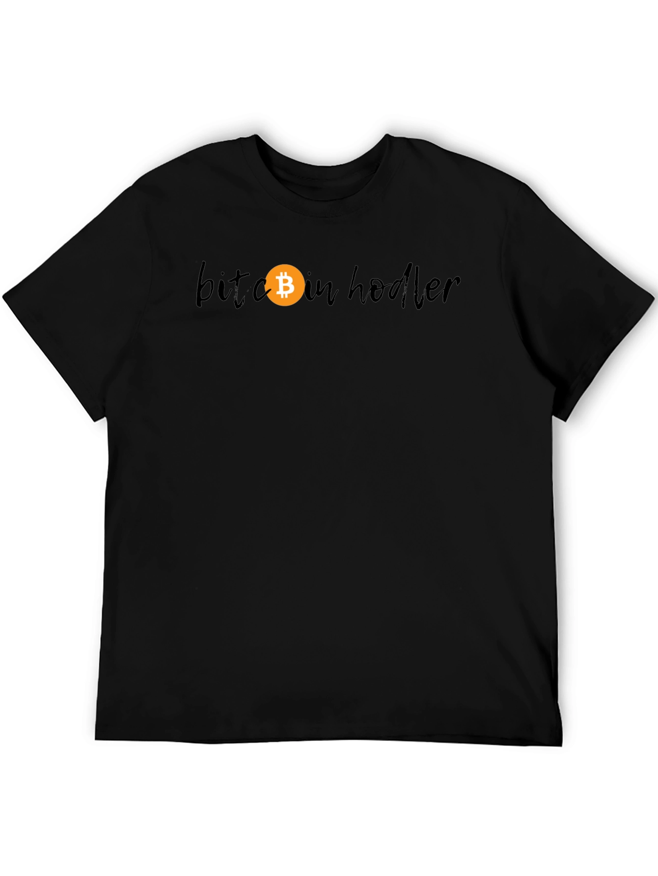 Black Bitcoin HODLer Black T-Shirt Crypto Design view 5