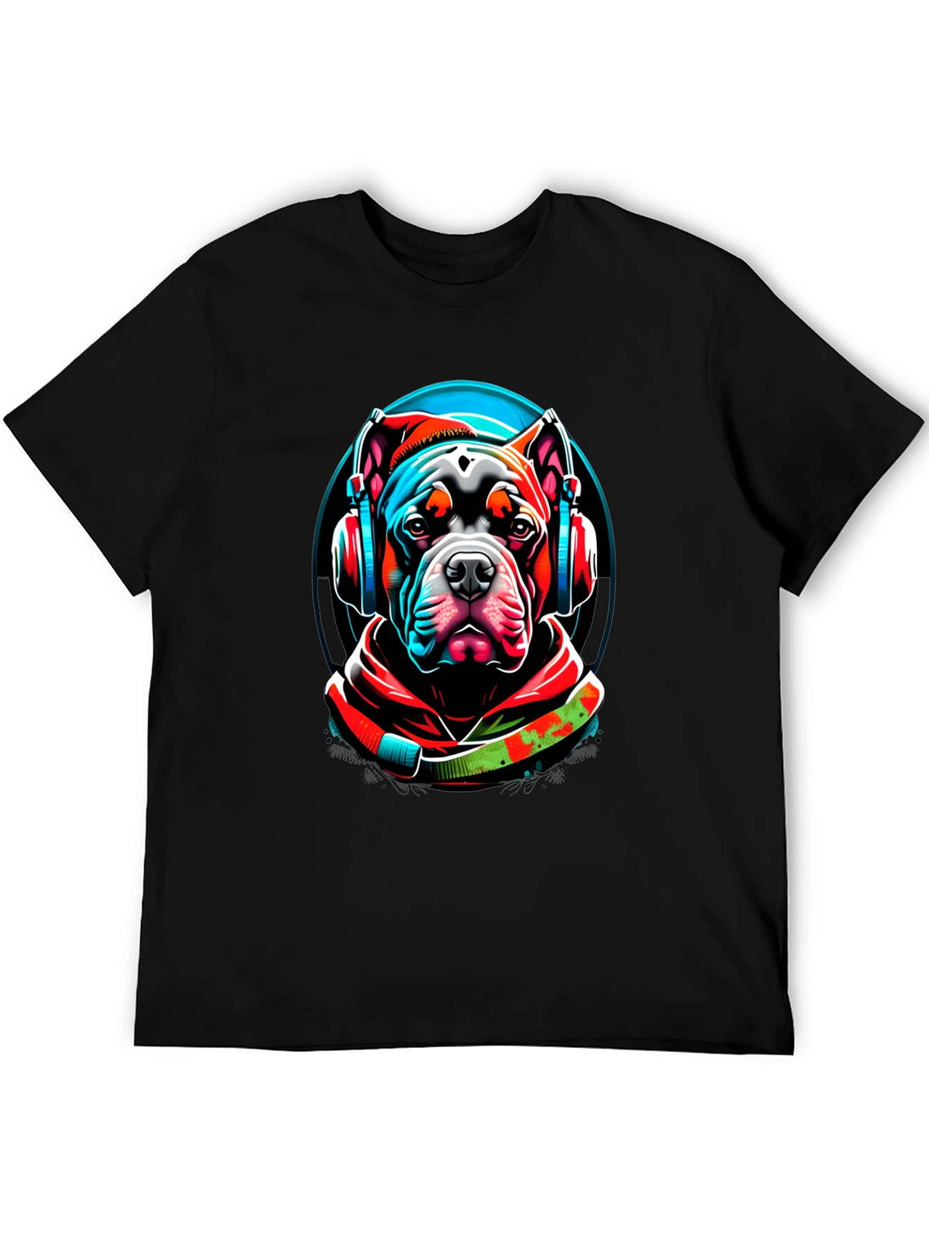 Black Dog DJ Graphic T-Shirt - Cool Canine Style view 5