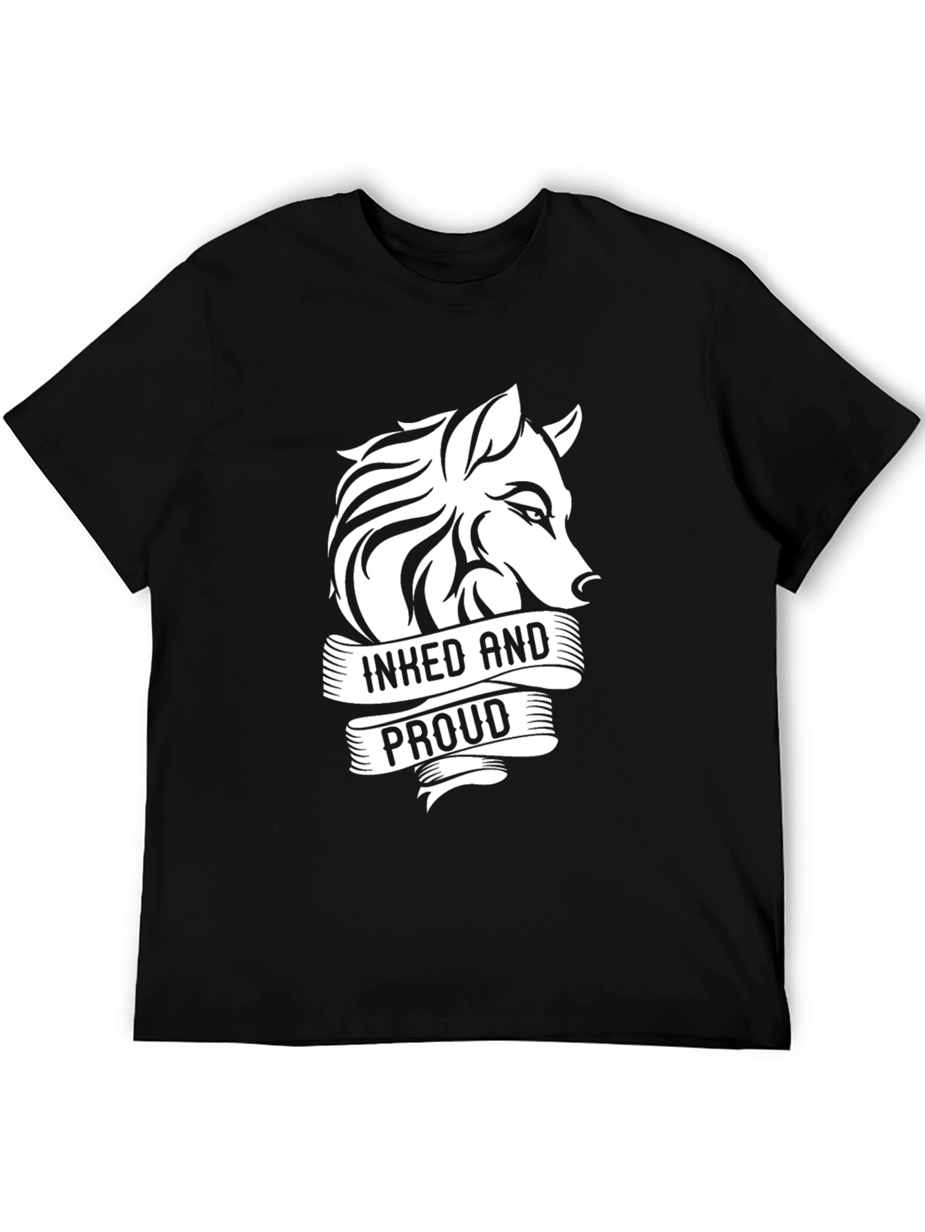 Black Inked and Proud Wolf Graphic Tee view 5