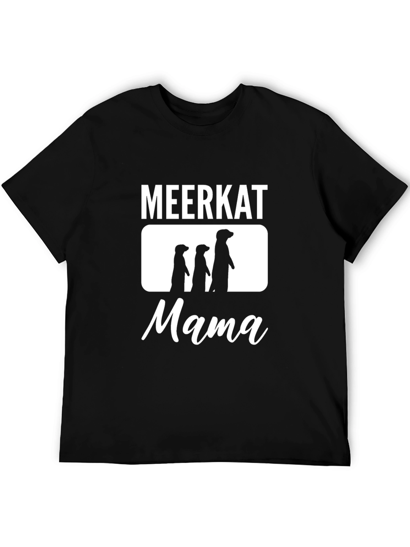 Black Meerkat Mama Graphic T-Shirt - Black view 5