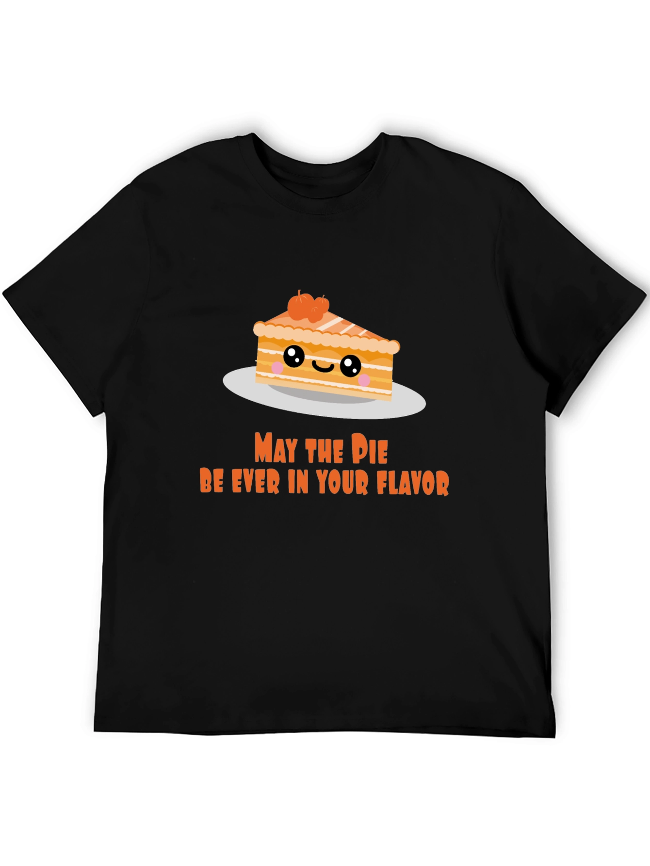 Black Funny Pie T-Shirt - May the Pie Be Ever in Your Flavor view 5