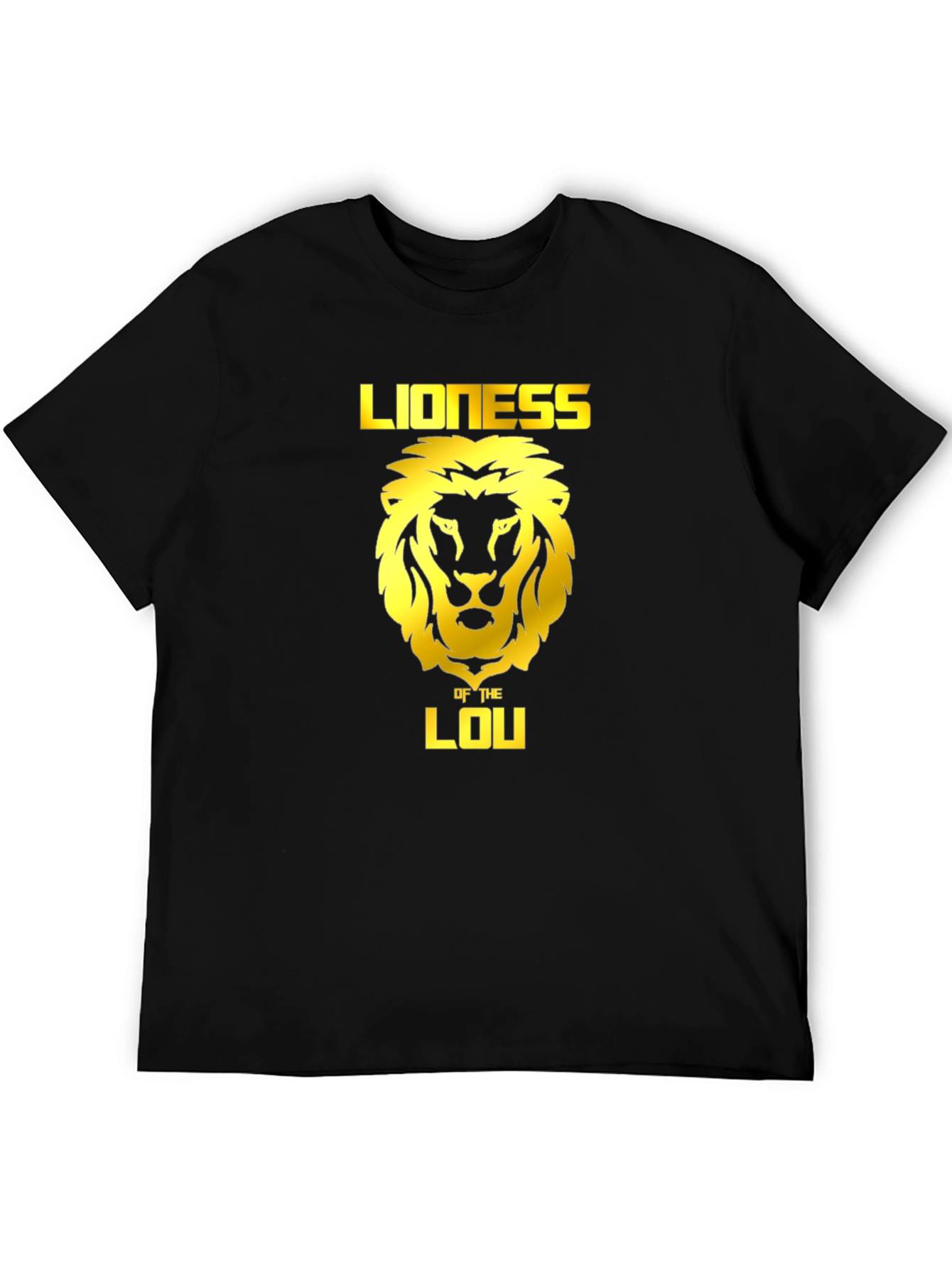 Black Lioness of the Lou Black T-Shirt - Graphic Tee view 5