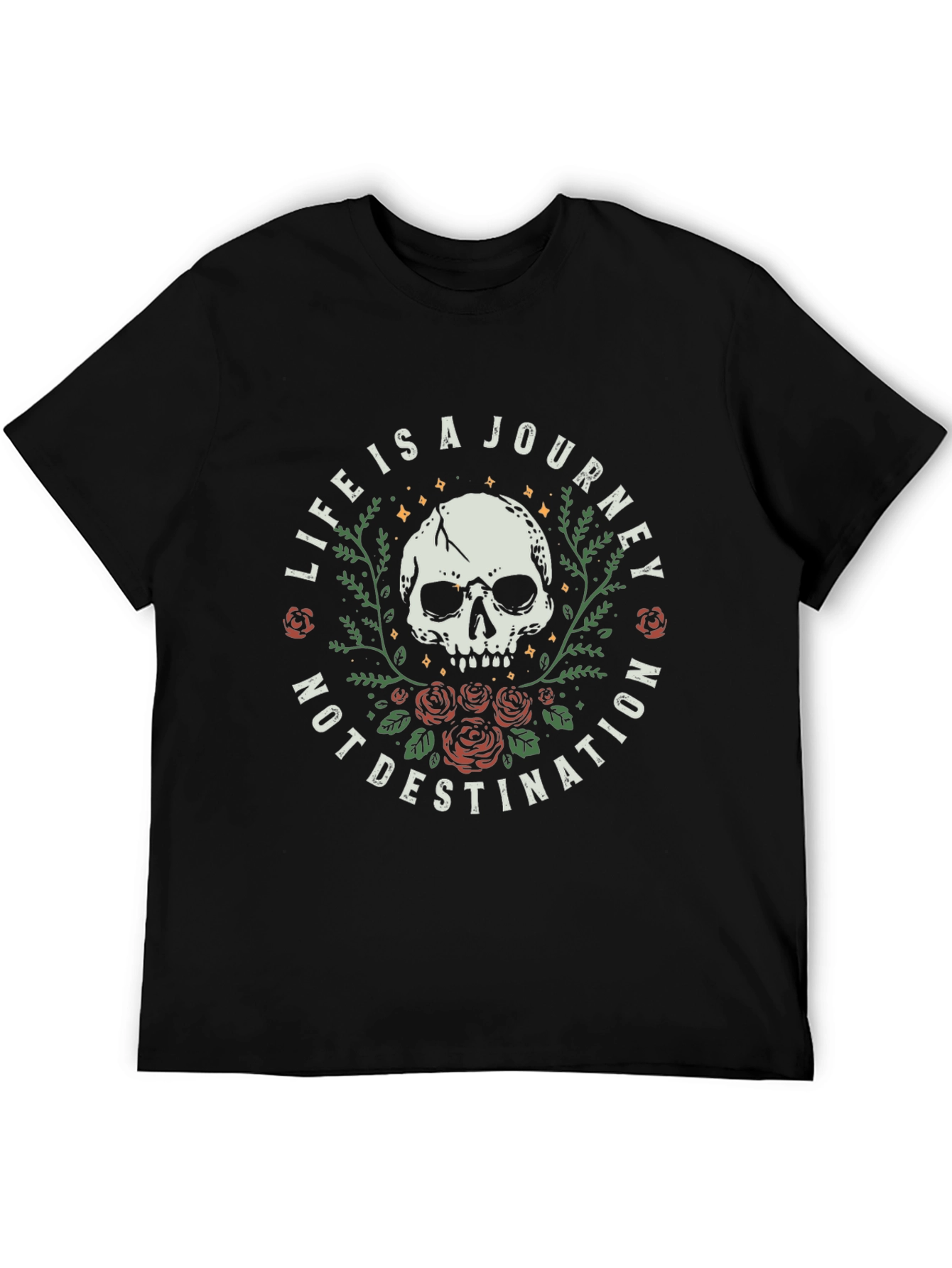 Black Skull Journey Tee - Life is a Journey T-Shirt view 5