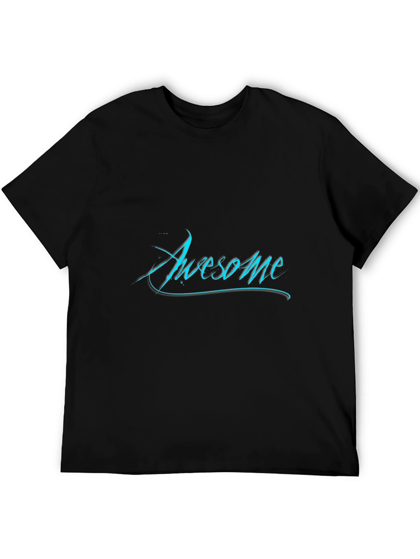 Awesome Graphic Print Black T-Shirt - 5