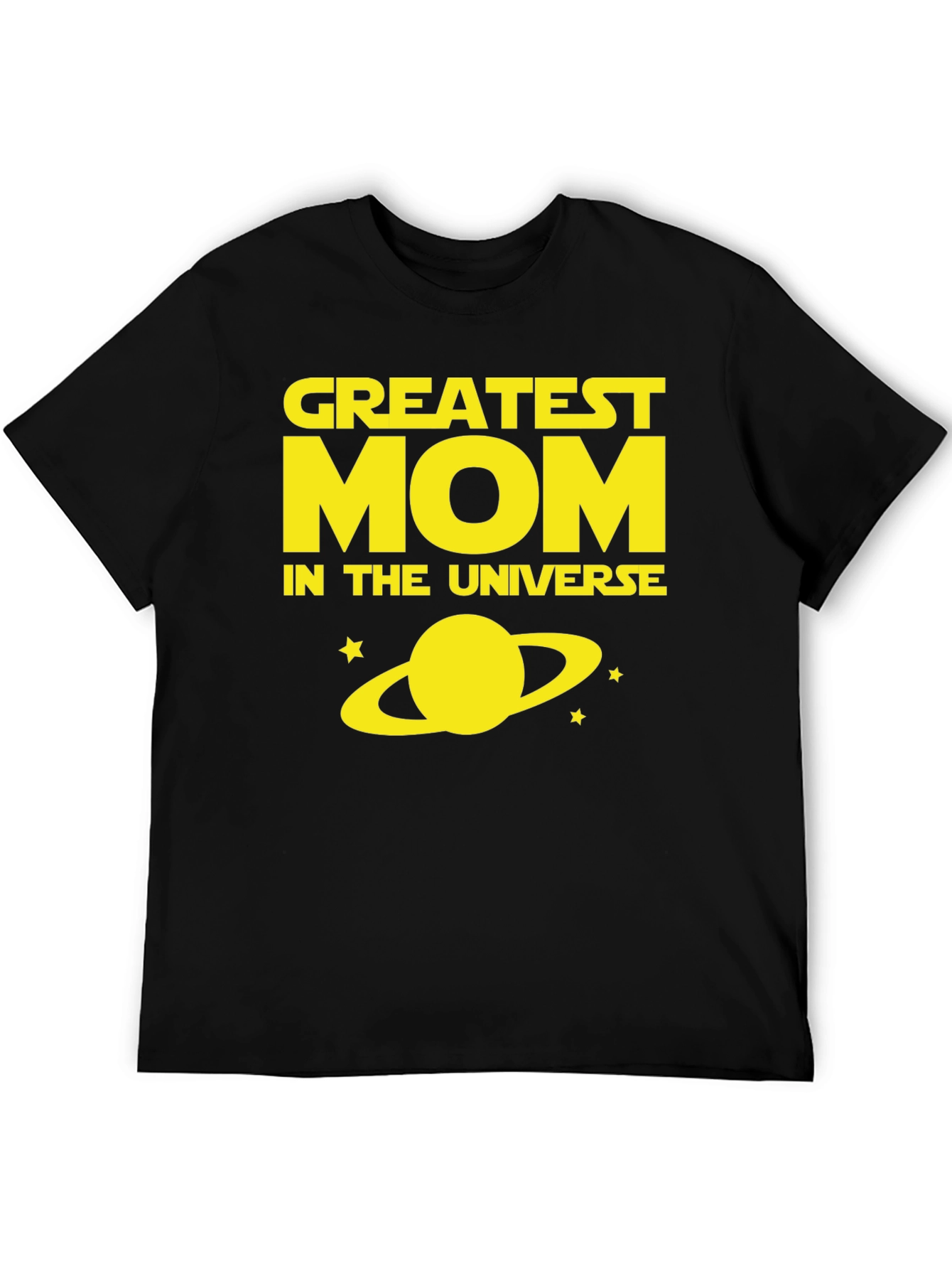Black Greatest Mom In The Universe Black T-Shirt view 5