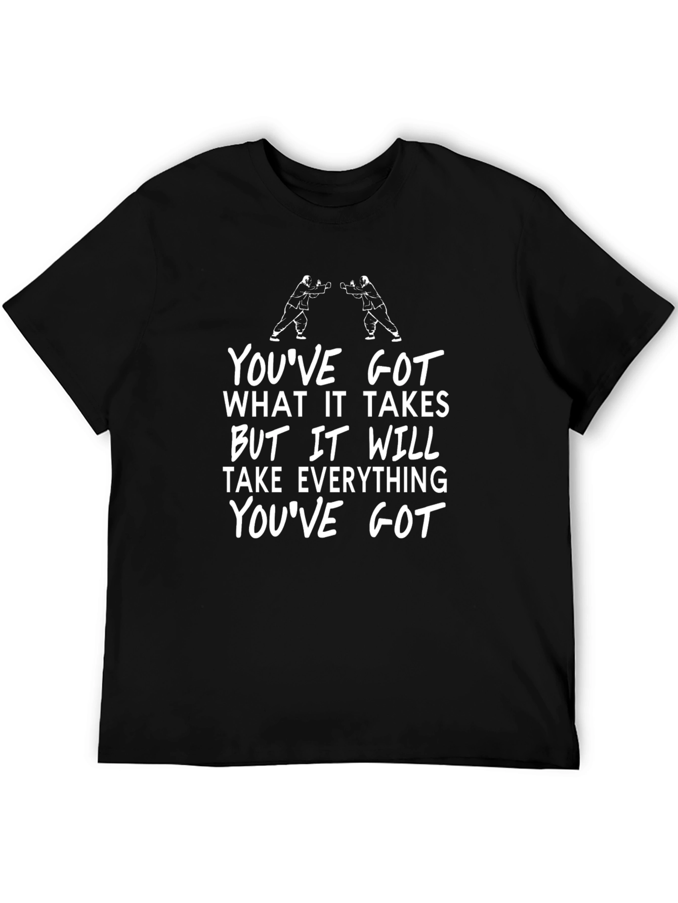 Black Inspirational Graphic Print Black T-Shirt view 5