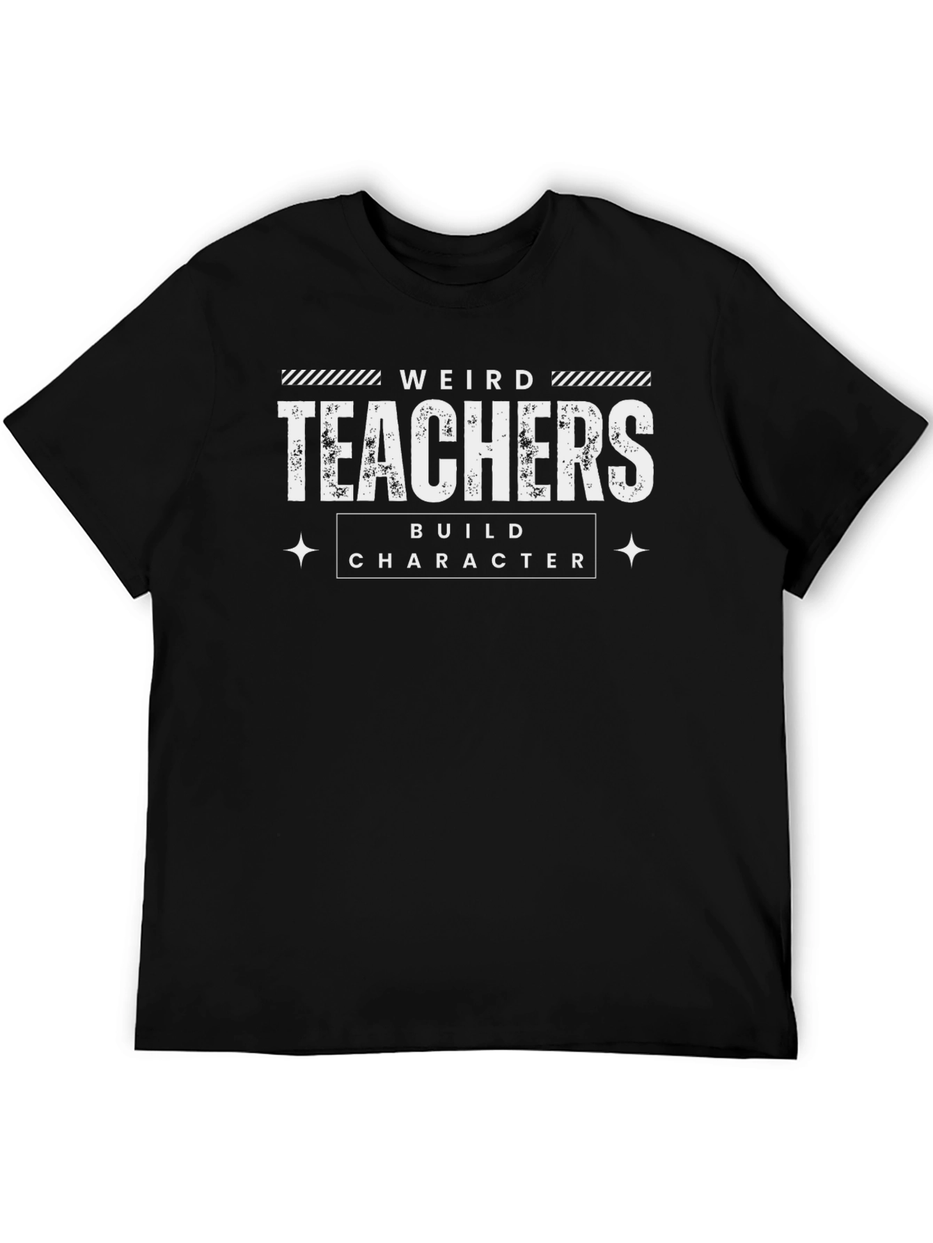 Black Weird Teachers Build Character Graphic Tee view 5