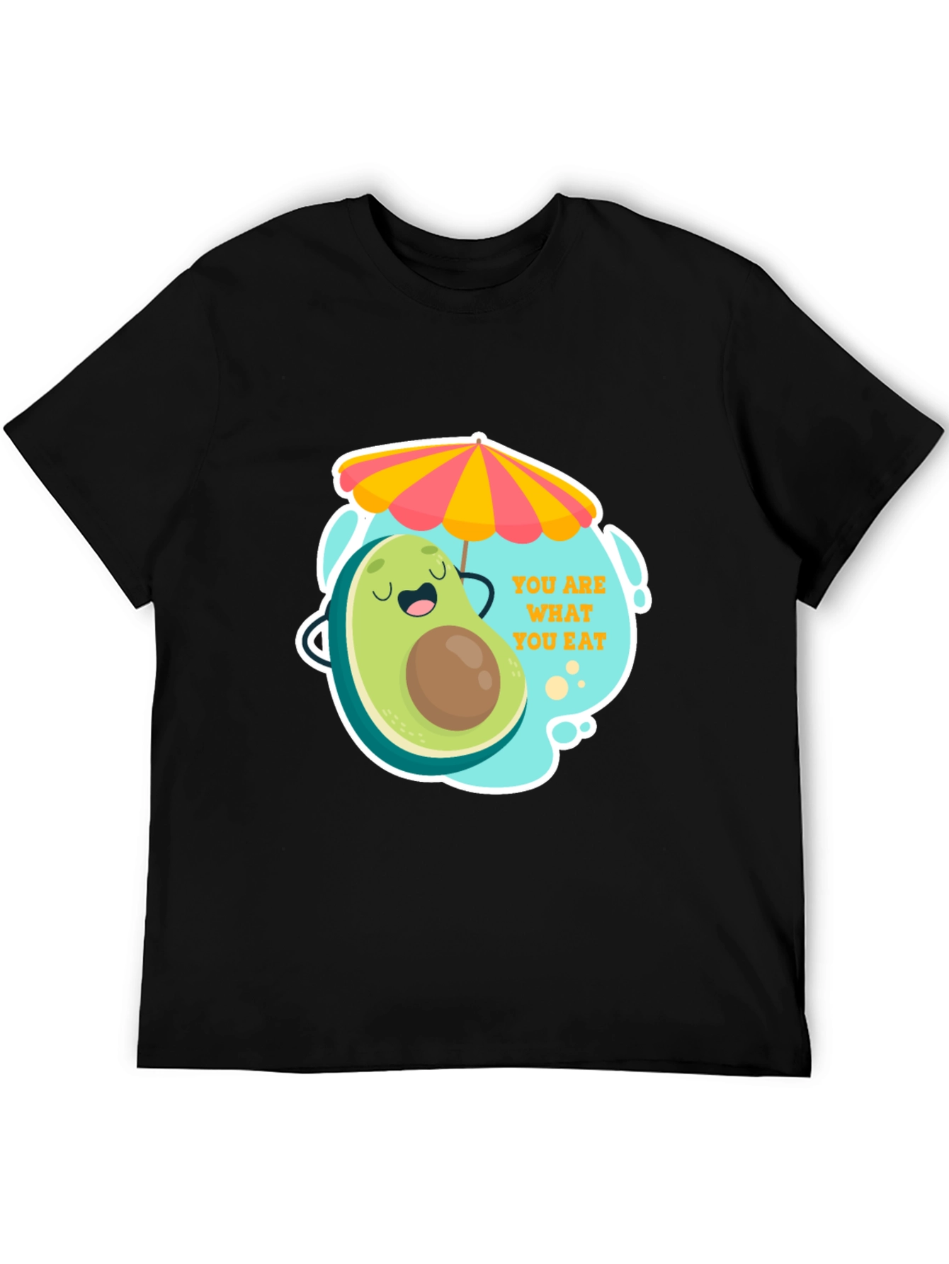 Black Funny Avocado Graphic Tee - You Are What You Eat! view 5