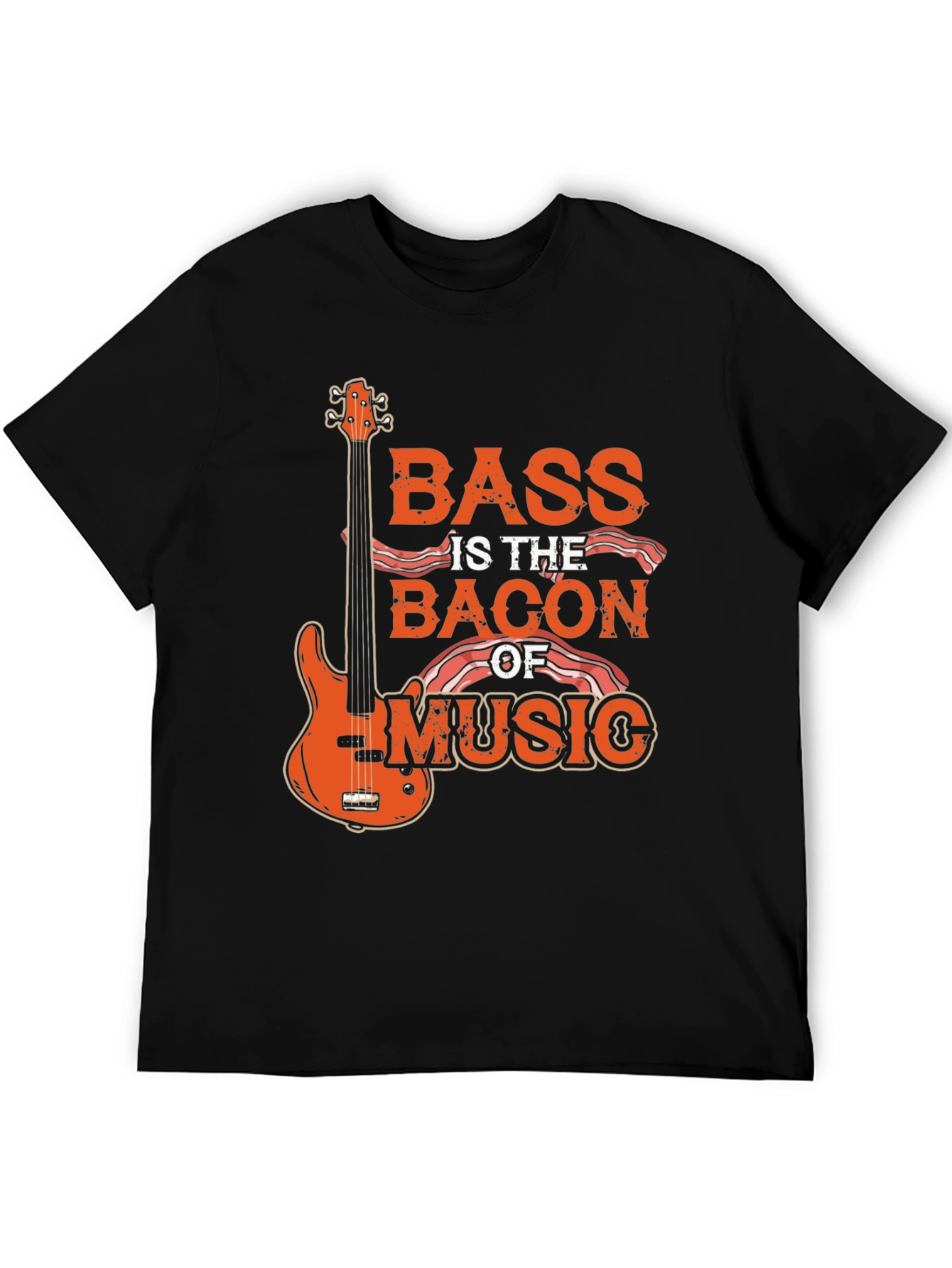 Black Bass is the Bacon of Music T-Shirt - Novelty Tee view 5