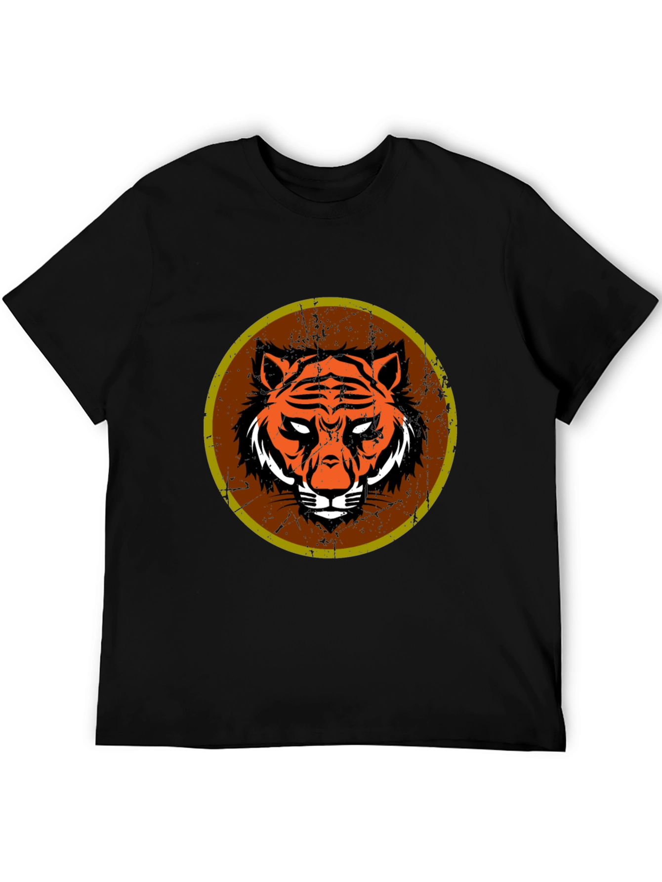 Black Tiger Graphic Tee - Men's Black T-Shirt view 5
