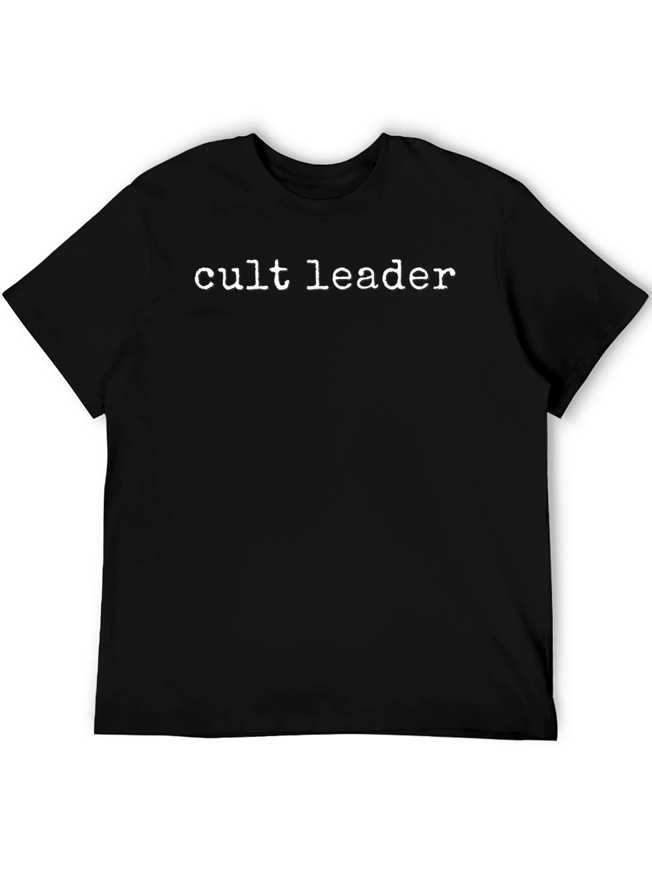 Black Cult Leader Graphic T-Shirt - Bold Statement Tee view 5
