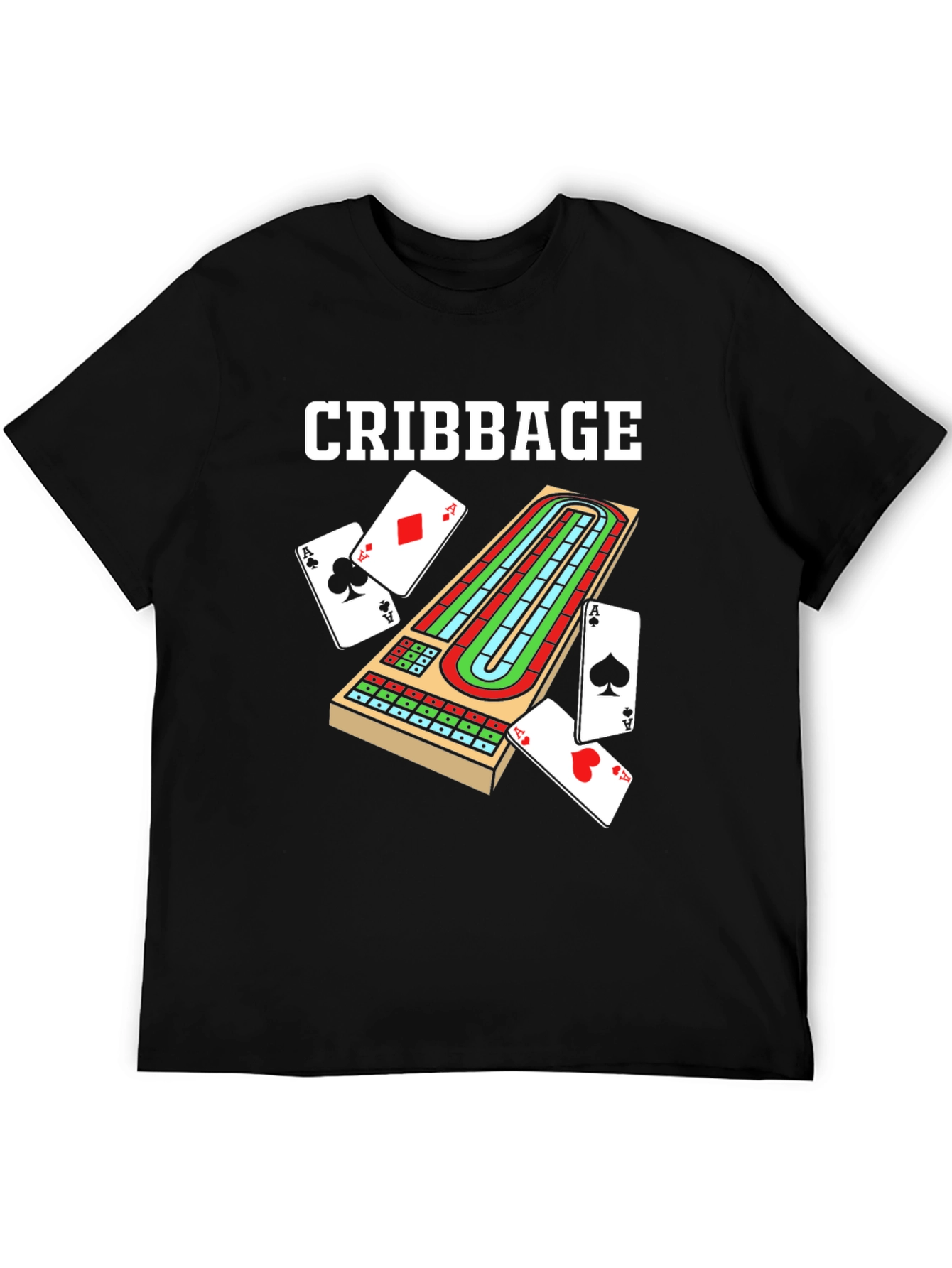 Black Cribbage Board T-Shirt Game Night Apparel view 5