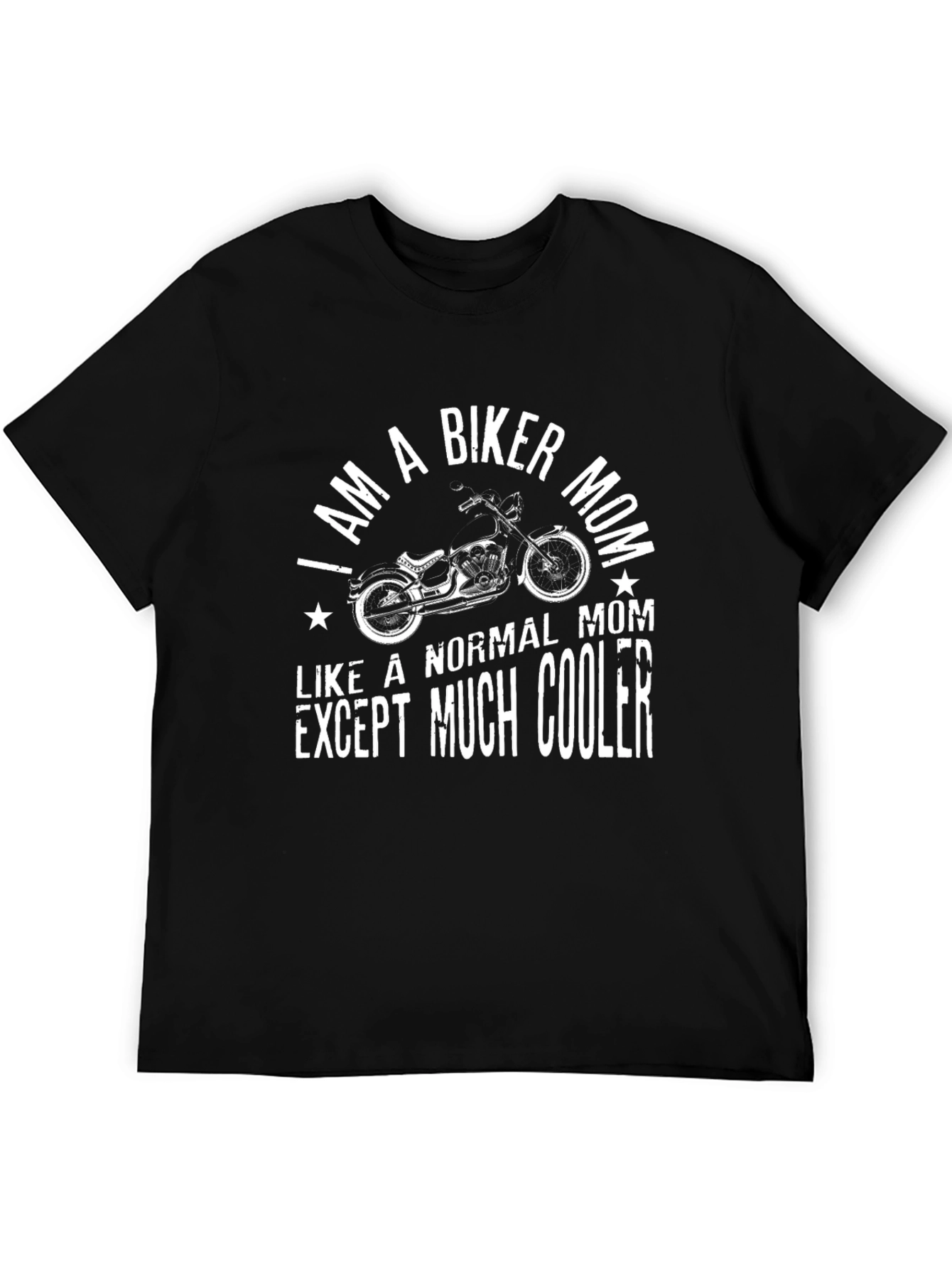 Black I Am a Biker Mom T-Shirt - Cool Motorcycle Tee view 5