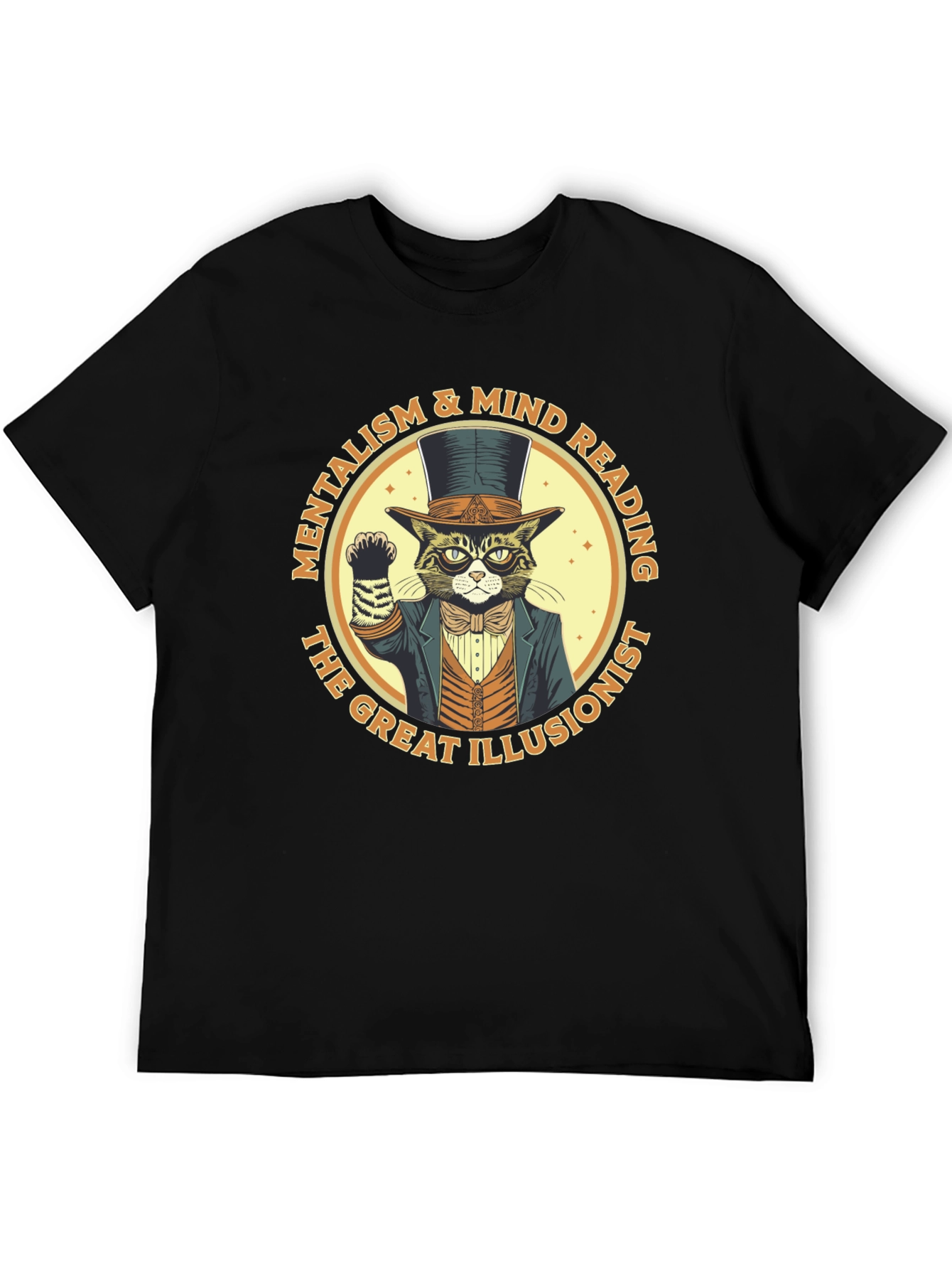 Black Mentalism & Mind Reading Cat T-Shirt view 5