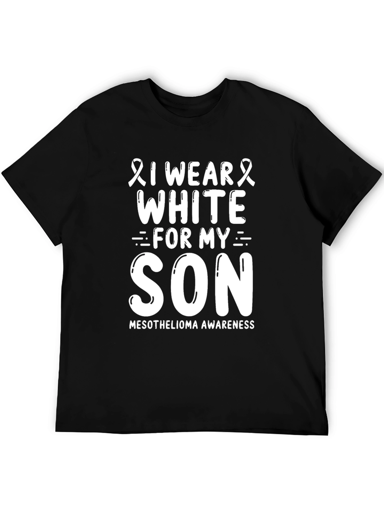 Black I Wear White For My Son Awareness T-Shirt view 5