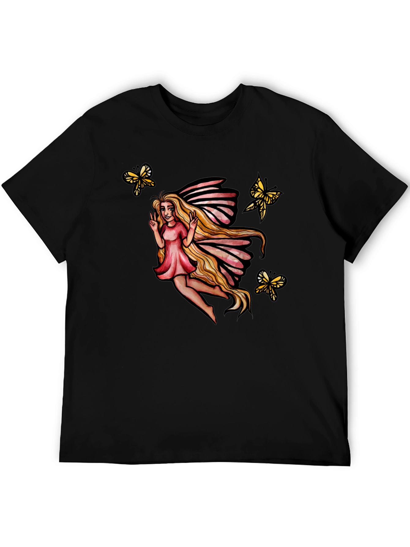 Black Fairy T-Shirt - Magical Design view 5