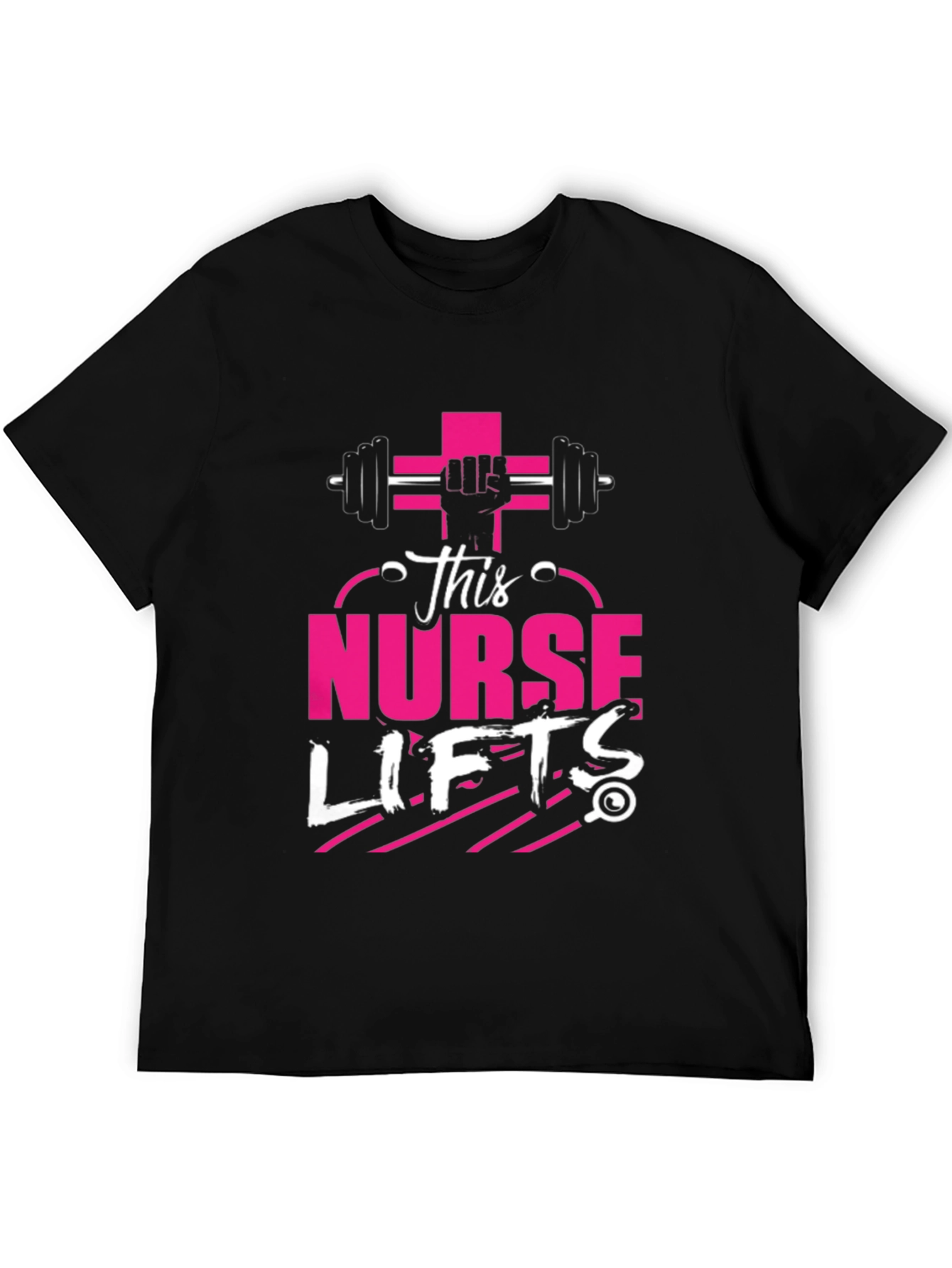 Black This Nurse Lifts T-Shirt: Fitness Apparel view 5