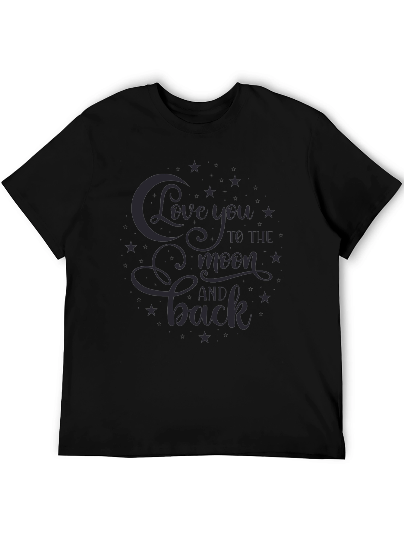 Black Love You to the Moon and Back Graphic Tee view 5