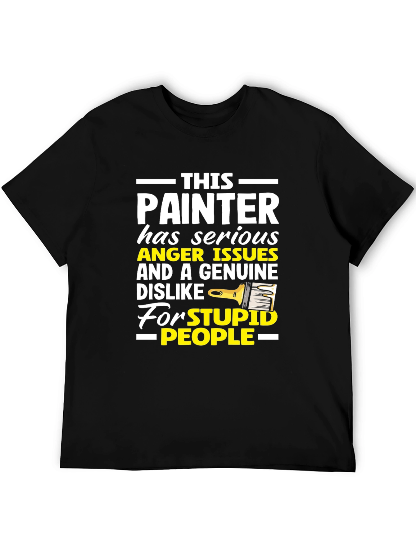 Black Painter Anger Issues Humor Graphic Tee view 5