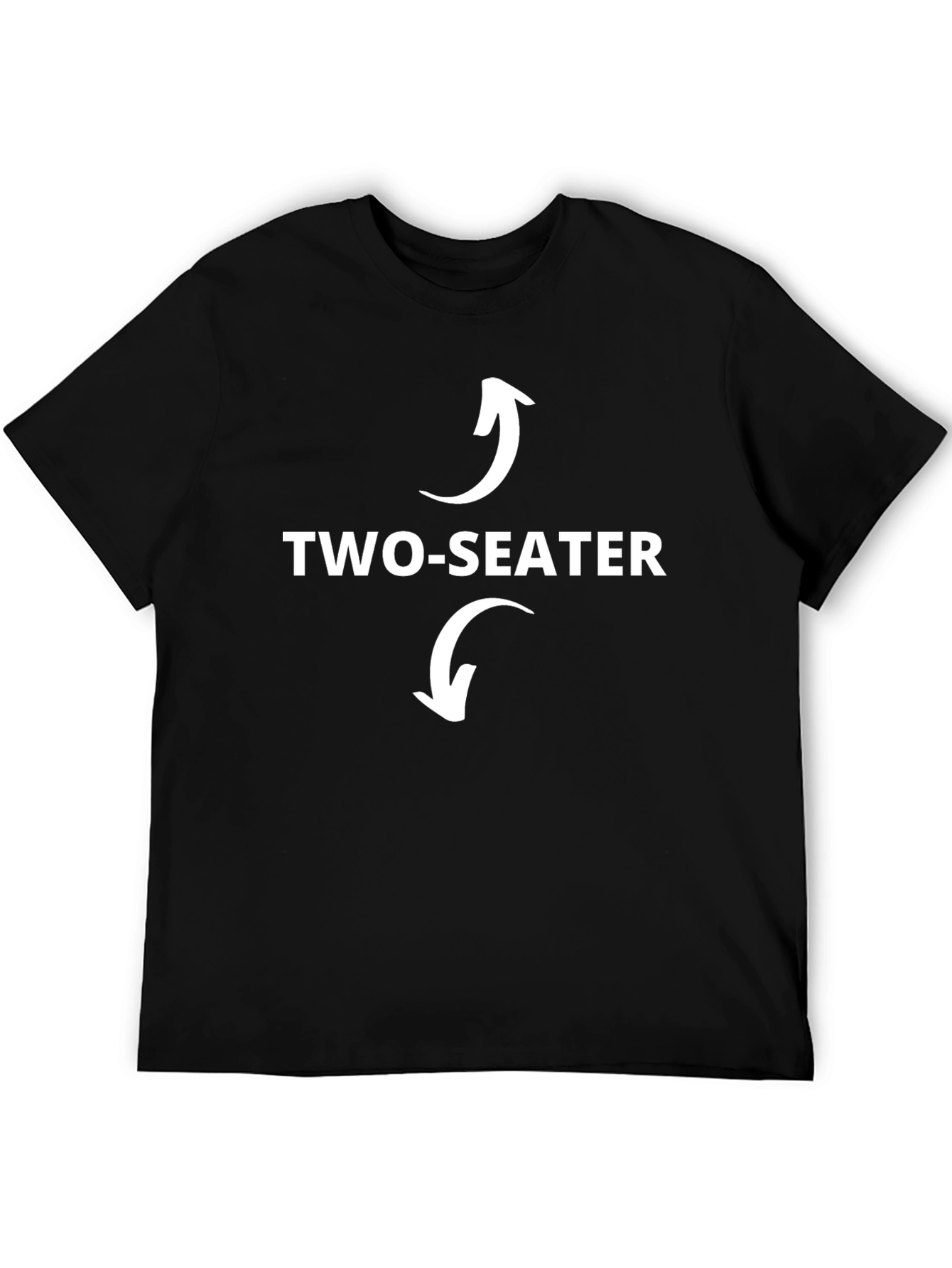 Black Two-Seater Graphic Tee - Funny Couple T-Shirt view 5