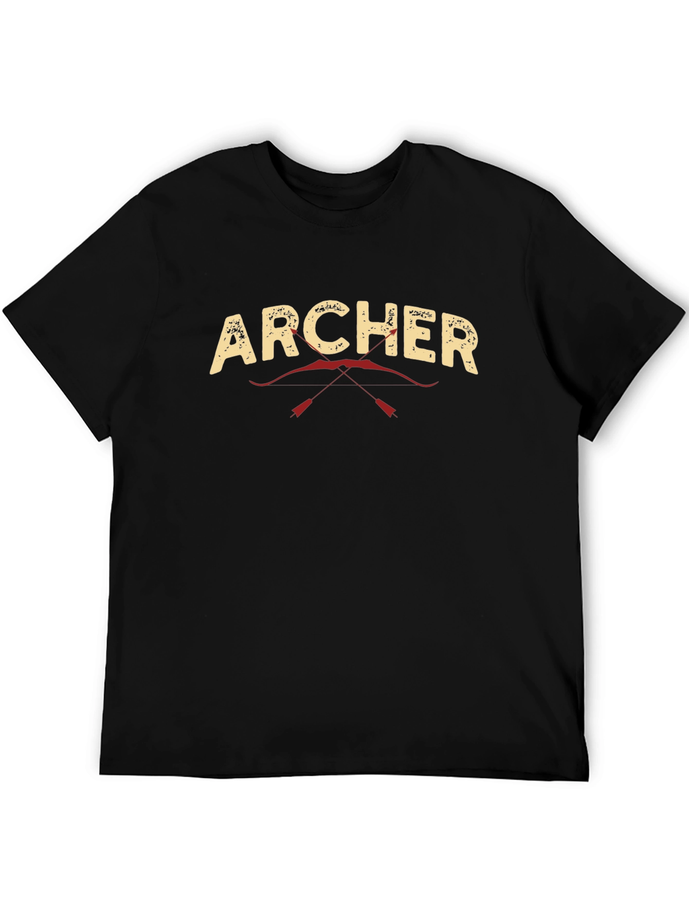 Black Archer Graphic Tee - Black Crew Neck view 5