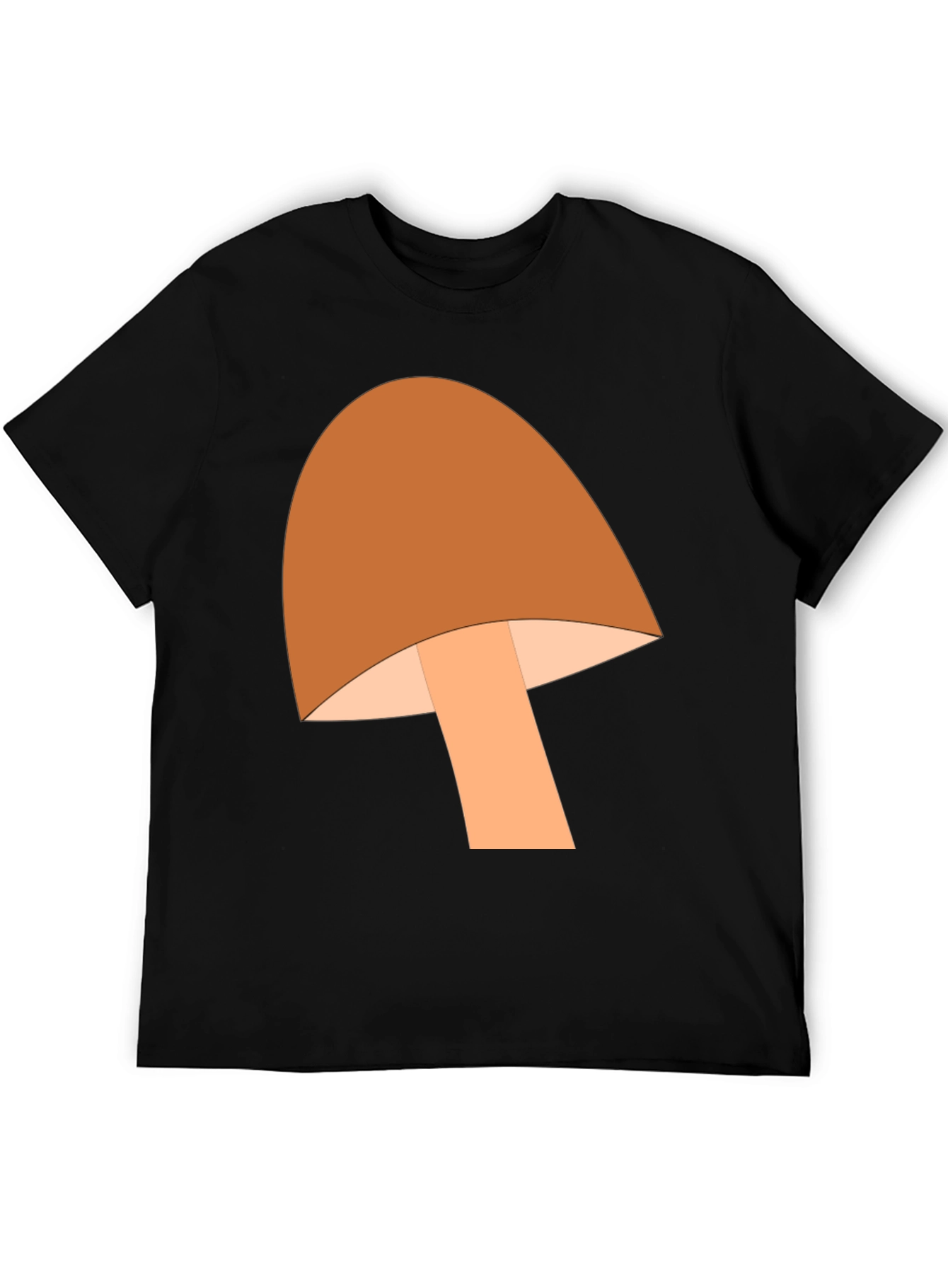 Black Mushroom Graphic Tee - Fun Casual Wear view 5