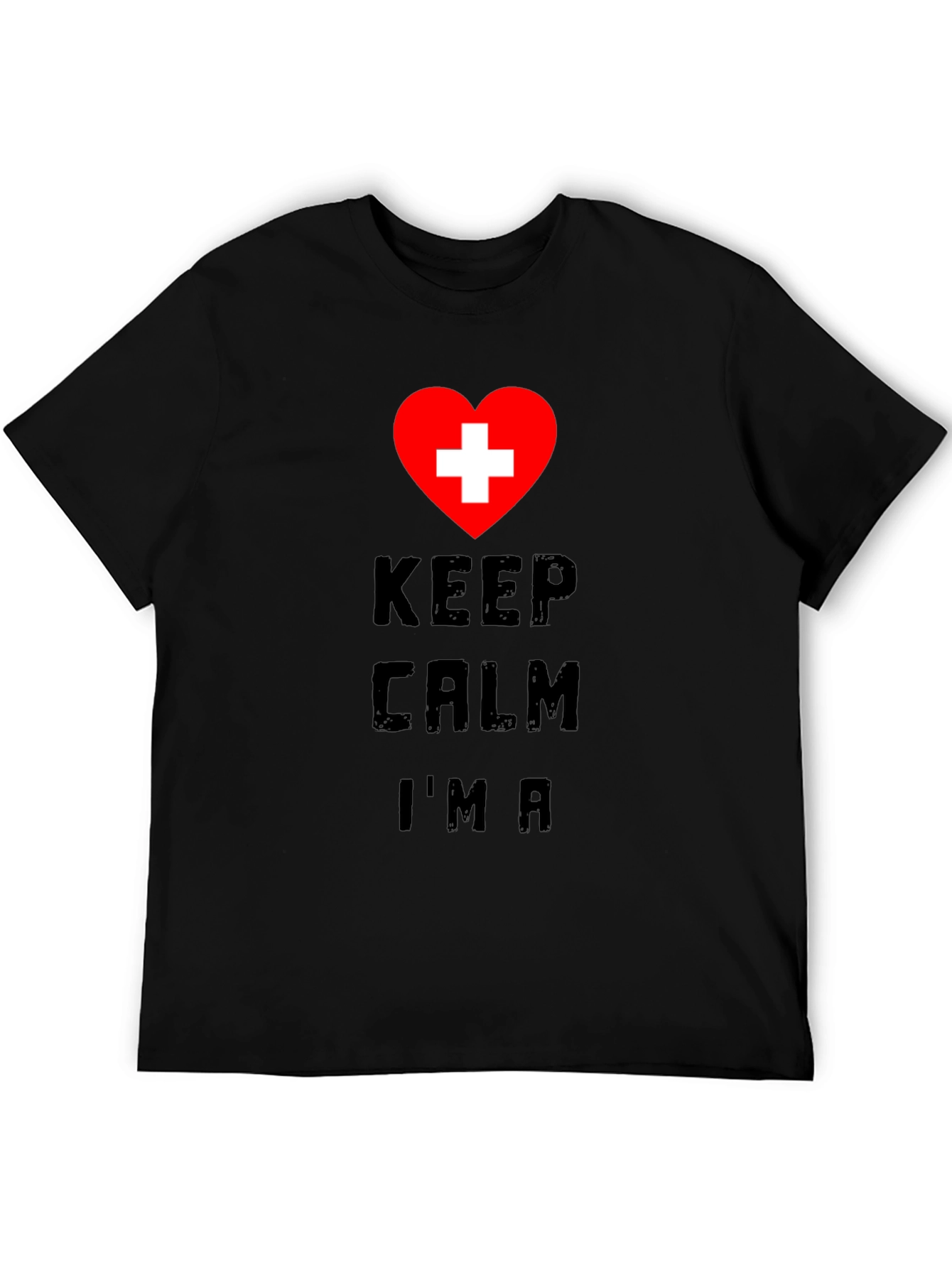 Black Keep Calm I'm A... Graphic Tee view 5