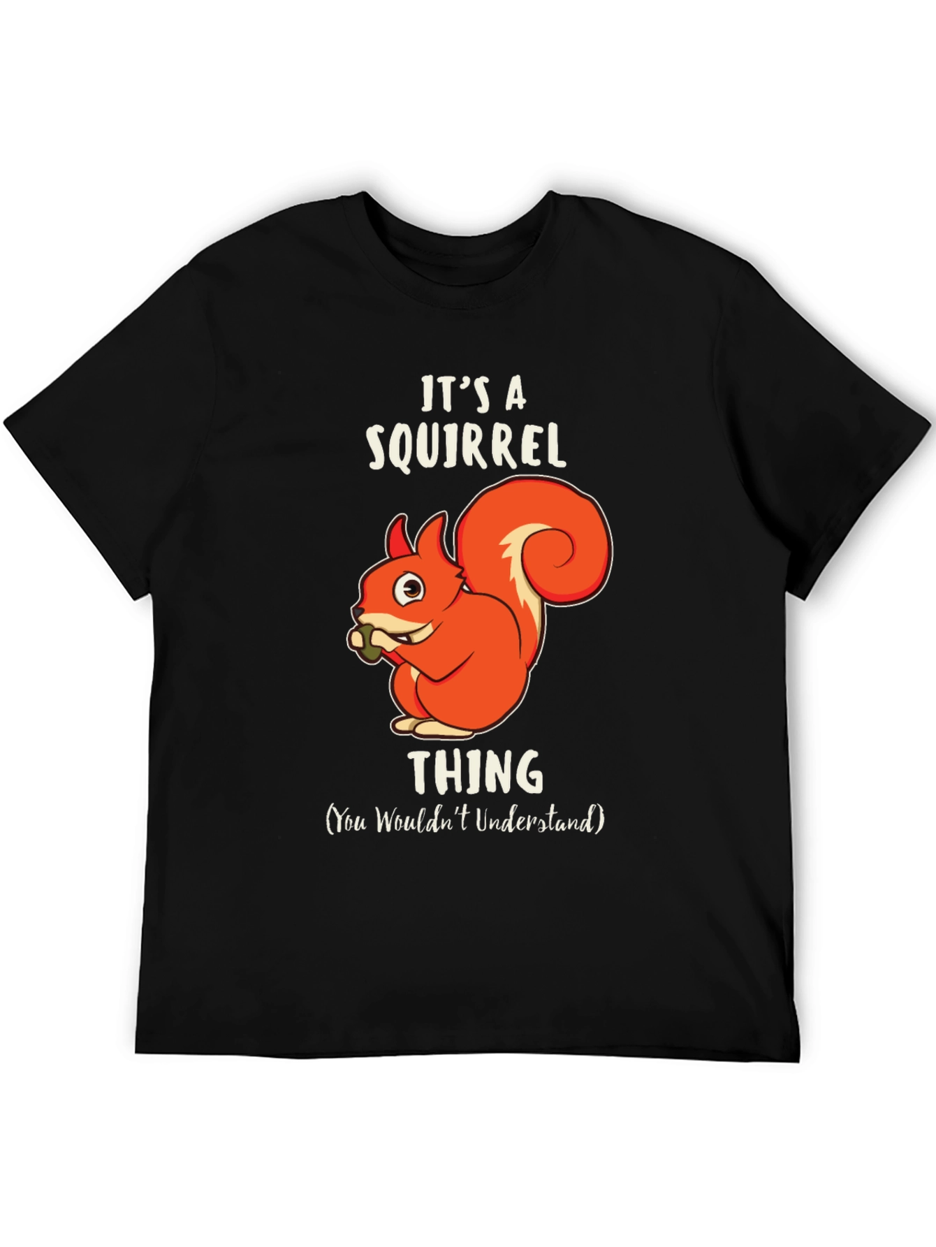Black It's A Squirrel Thing Graphic Tee view 5