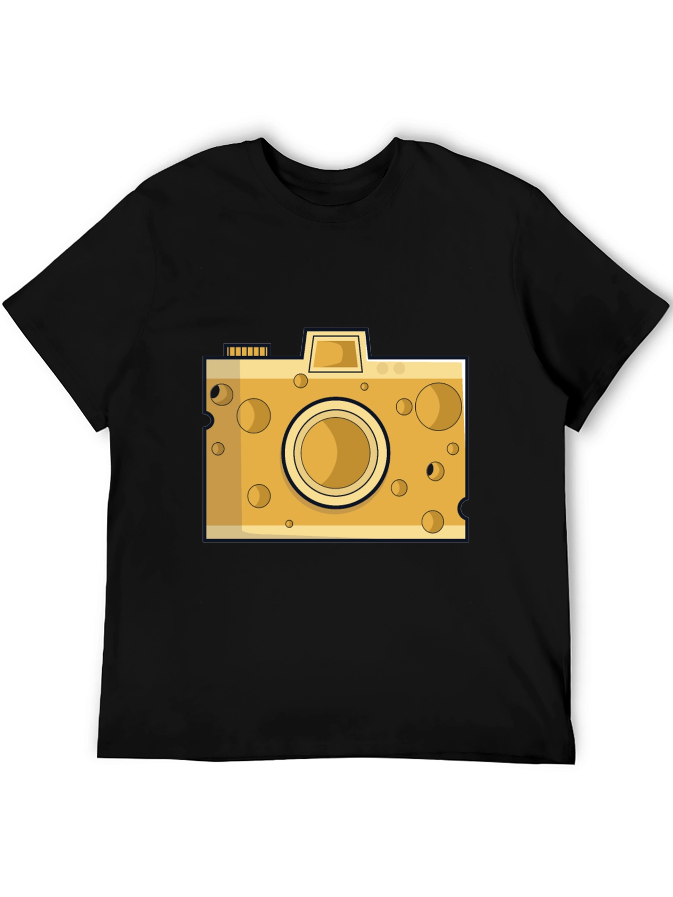 Black Cheese Camera Graphic Tee - Black Cotton view 5