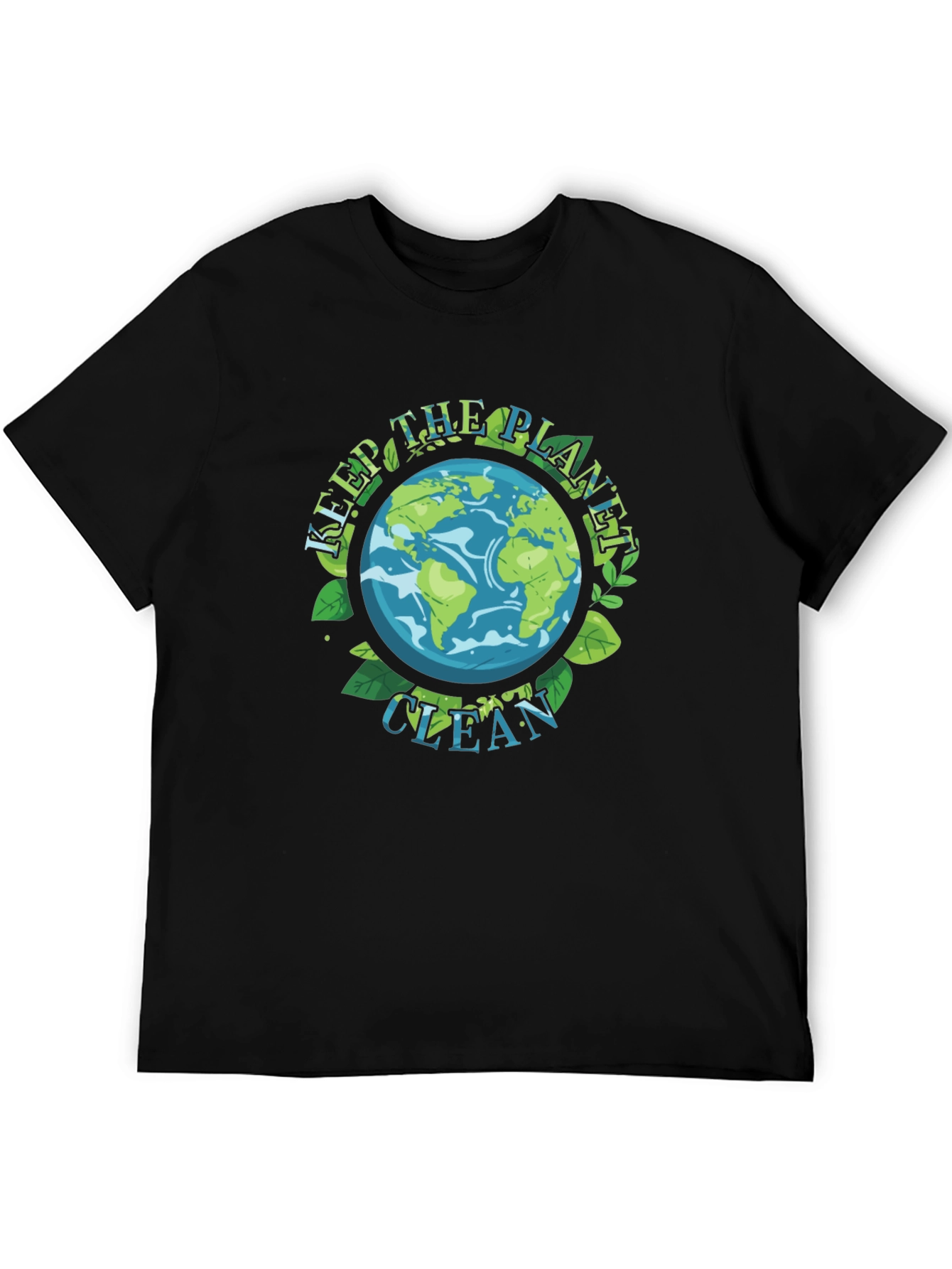 Black Keep The Planet Clean T-Shirt - Earth Day view 5