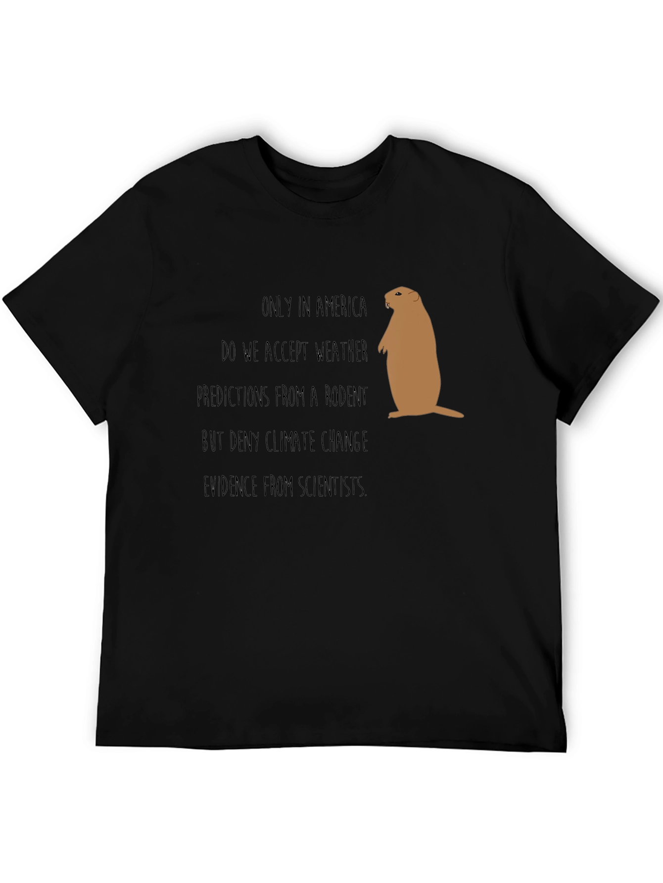 Black Funny Climate Change Rodent Graphic Tee view 5
