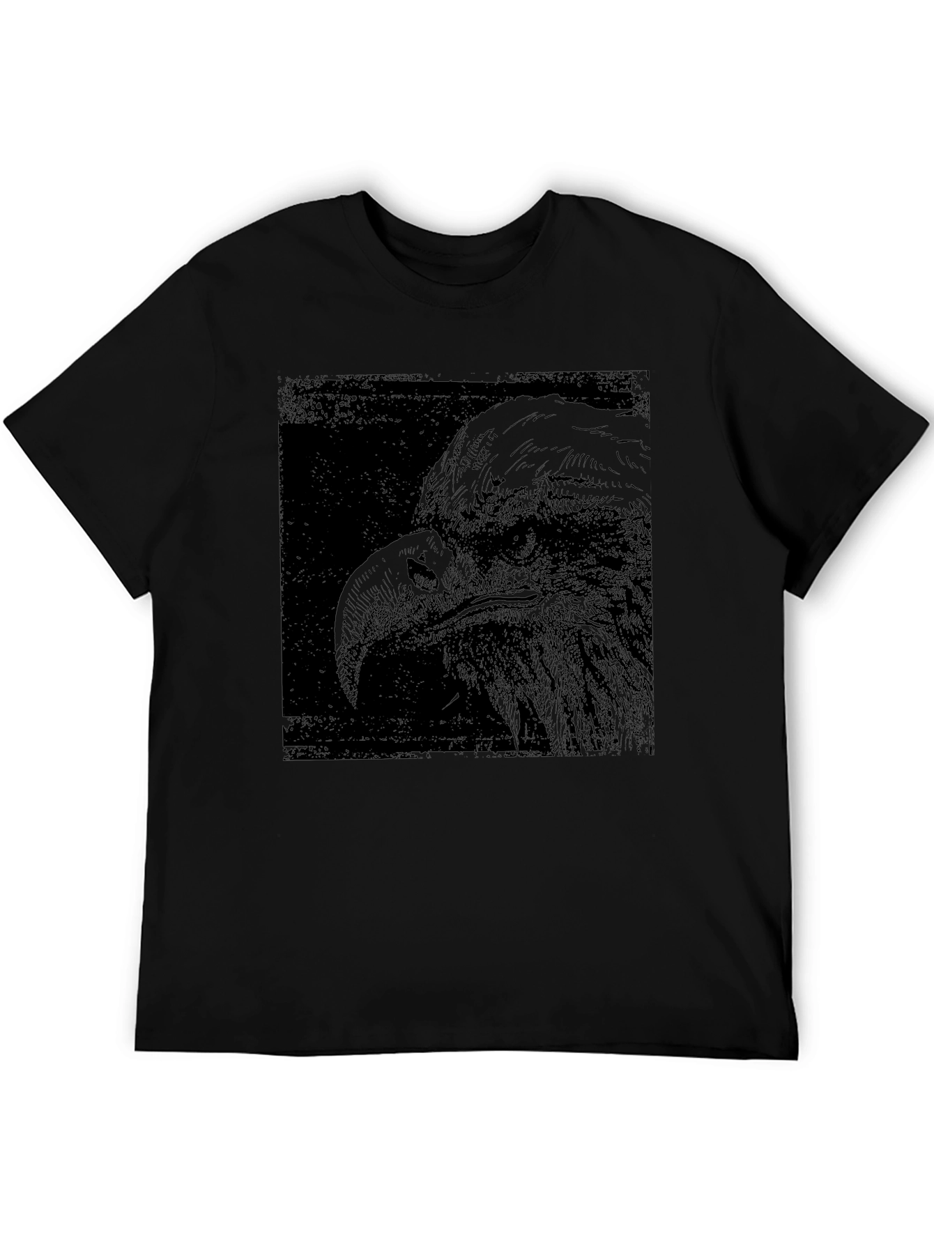 Black Eagle Graphic Print Black T-Shirt view 5