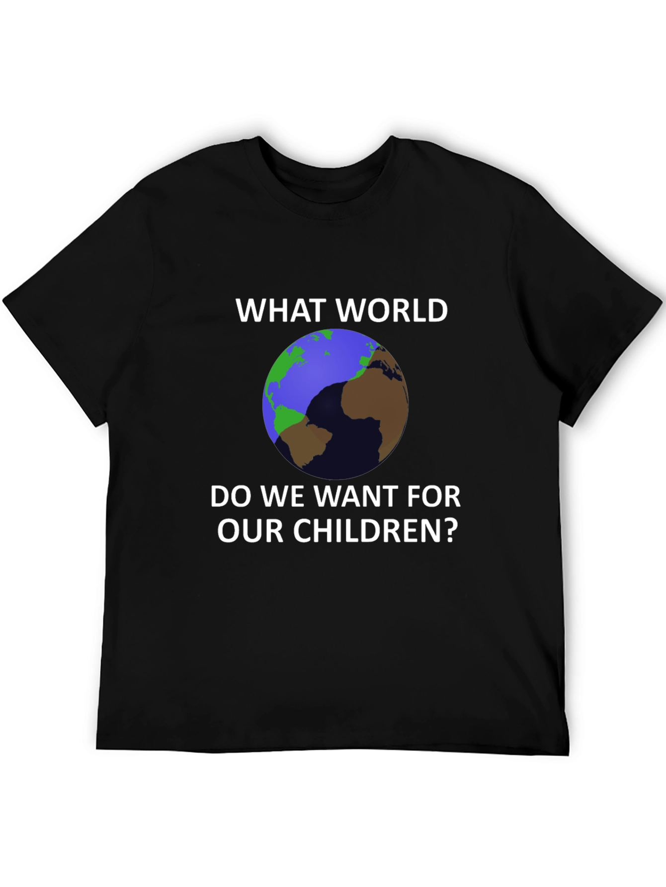 Black Eco-Friendly World Graphic T-Shirt view 5