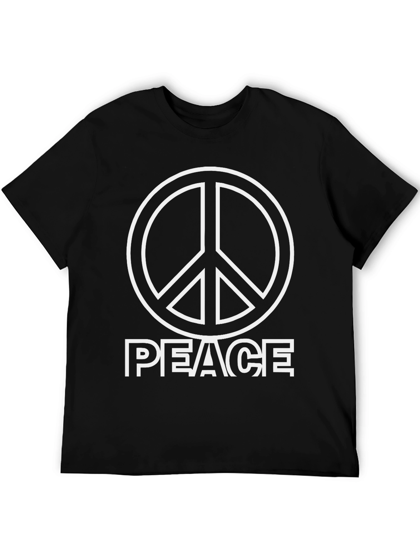 Black Peace Sign Graphic Tee - Black view 5
