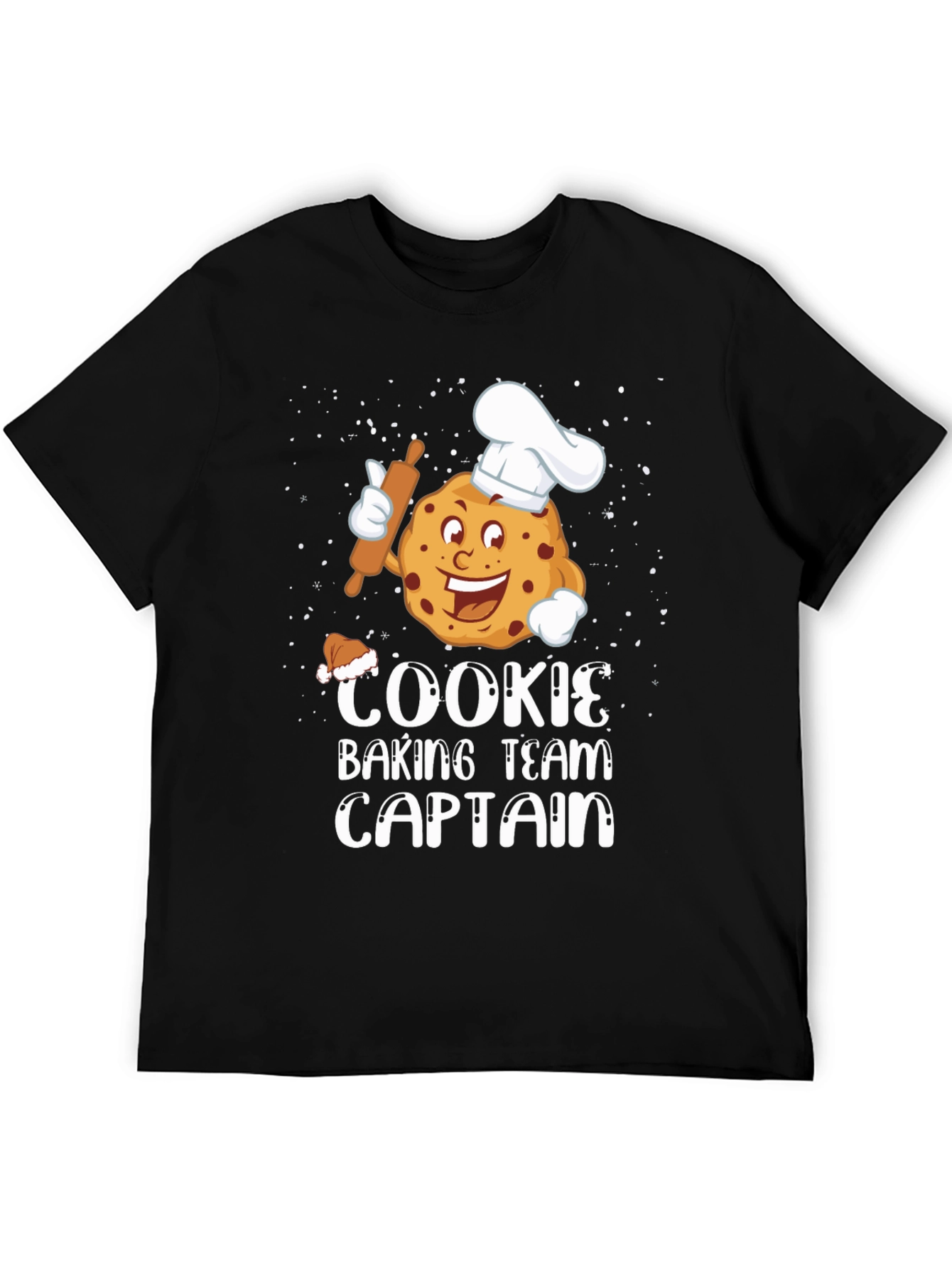 Black Cookie Baking Team Captain T-Shirt view 5