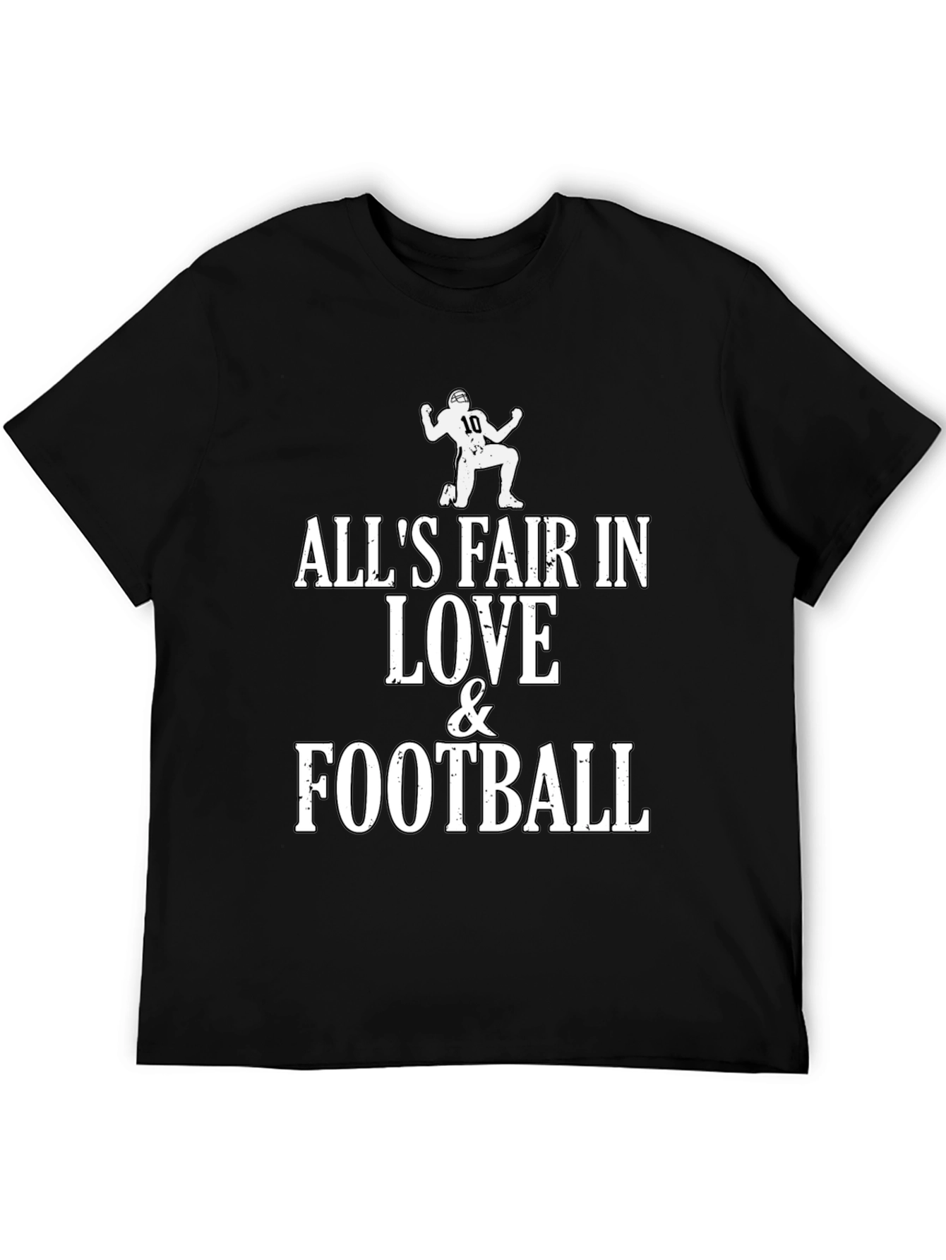 Black All's Fair in Love & Football Graphic Tee view 5