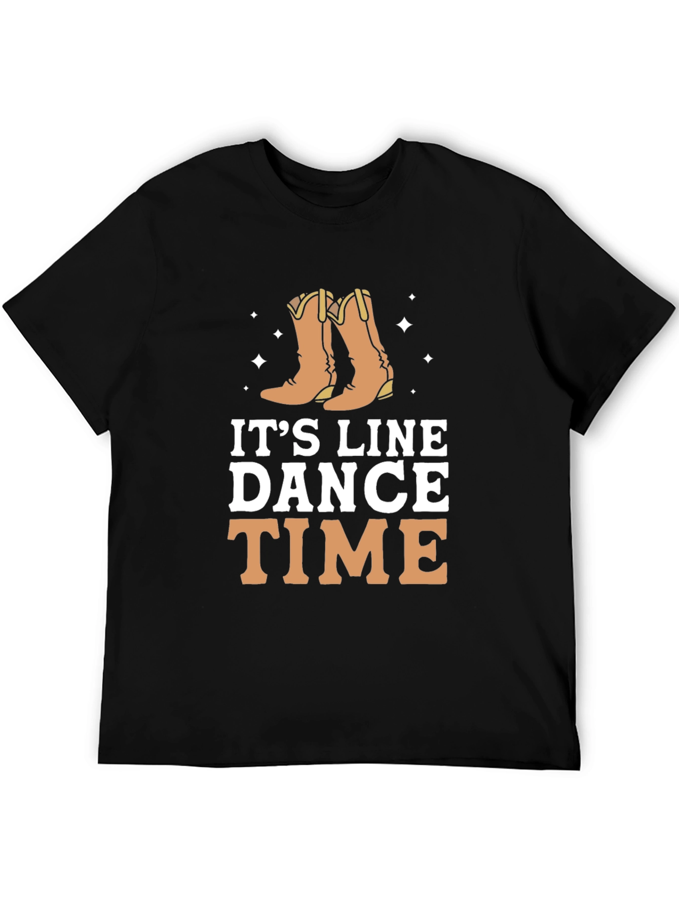 Black It's Line Dance Time Black T-Shirt view 5