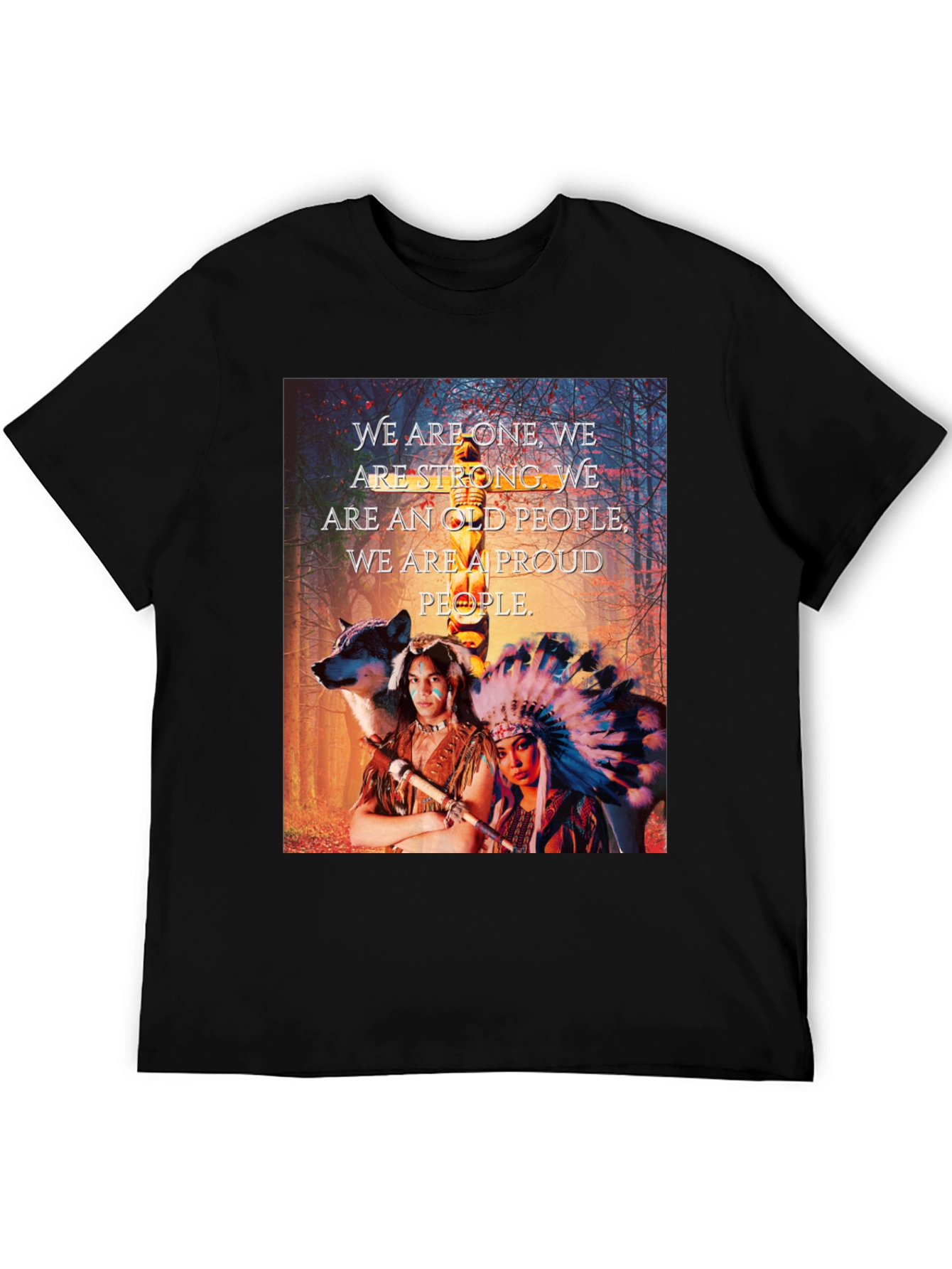 Black Native American Pride T-Shirt view 5