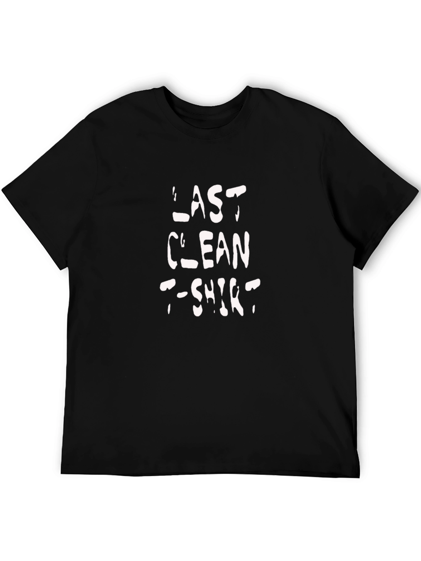 Black Last Clean T-Shirt - Novelty Graphic Tee view 5