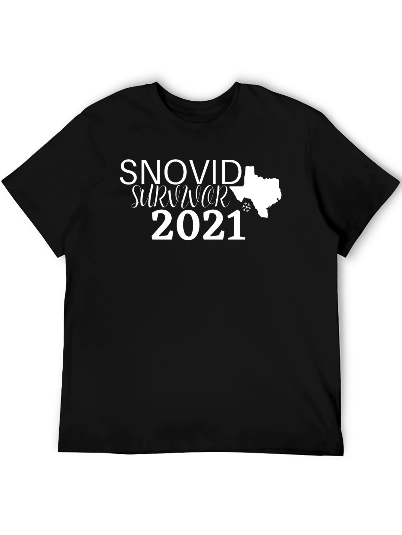Black Snovid Survivor 2021 T-Shirt view 5
