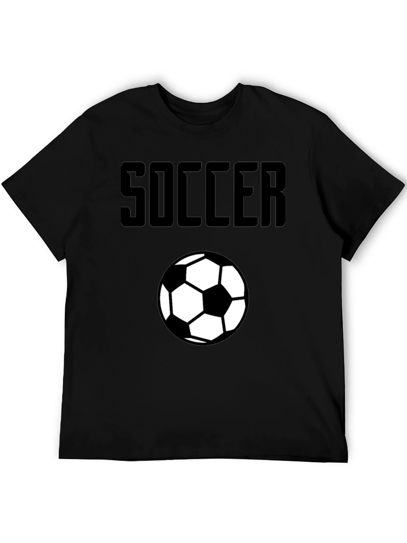 Black Soccer Graphic T-Shirt - Classic Black view 5