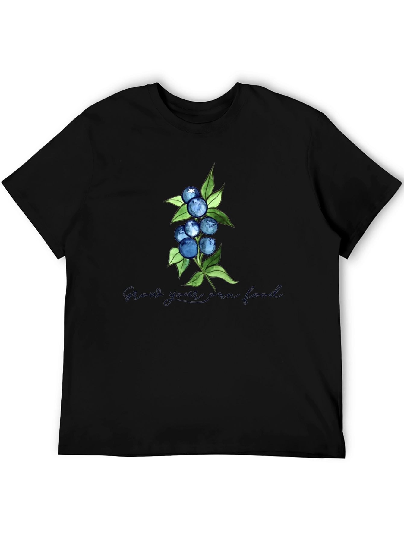 Black Blueberry Graphic T-Shirt - Grow Your Own Fruit view 5