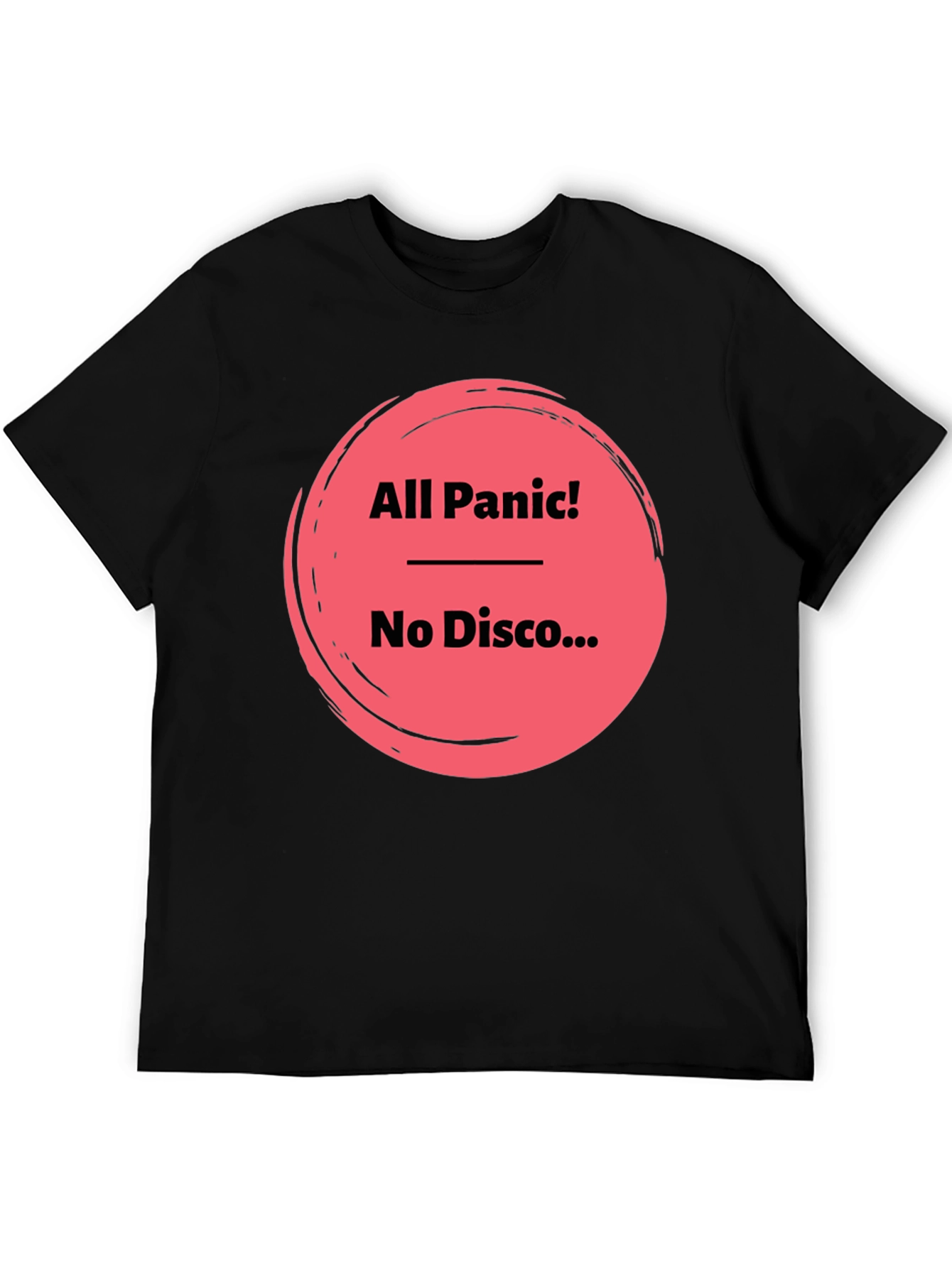 Black All Panic No Disco Black Graphic Tee view 5