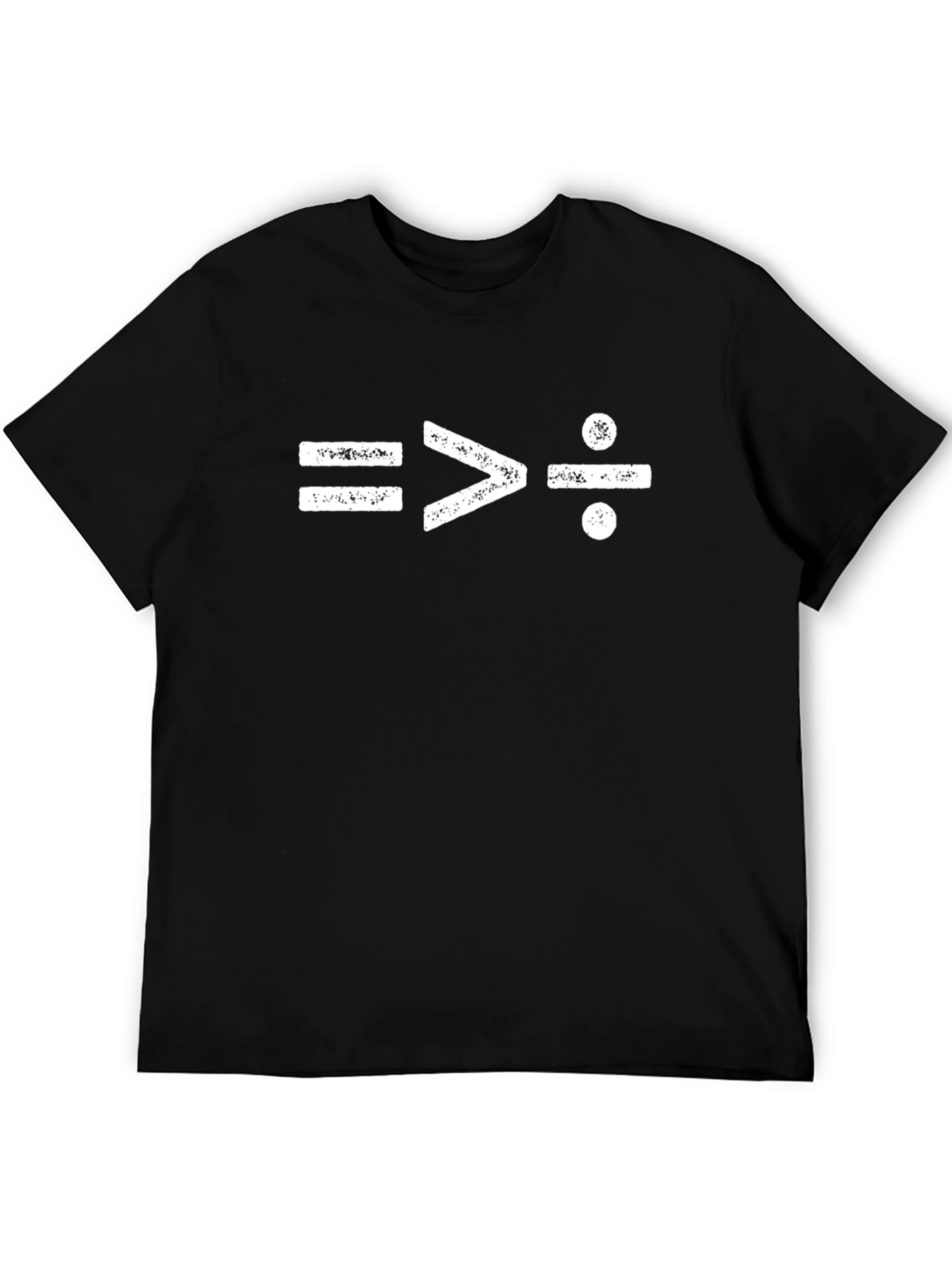 Black Equality T-Shirt: Math Symbols Equation Design view 5